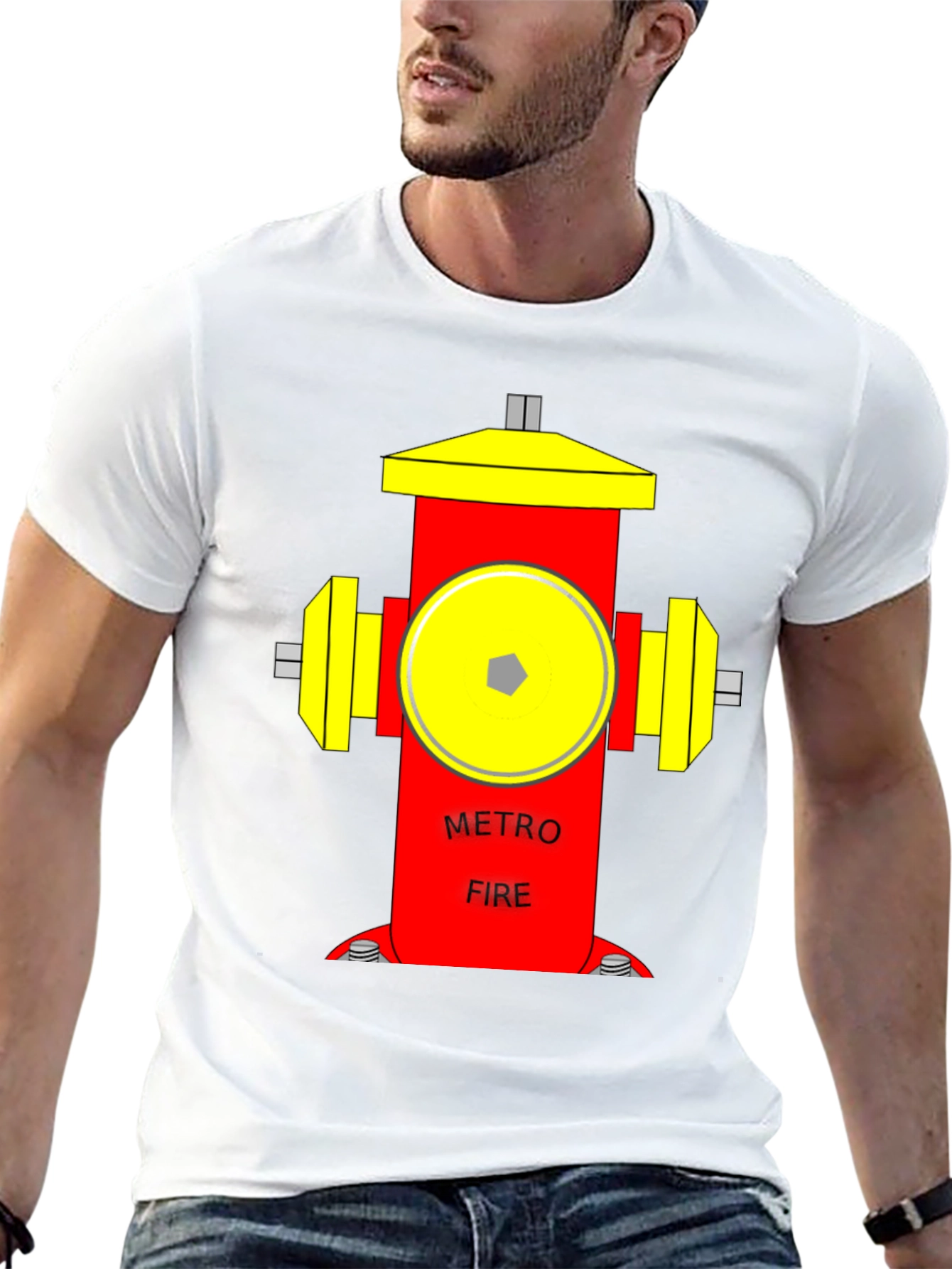 Metro Fire Hydrant Graphic T-Shirt - Unique Design