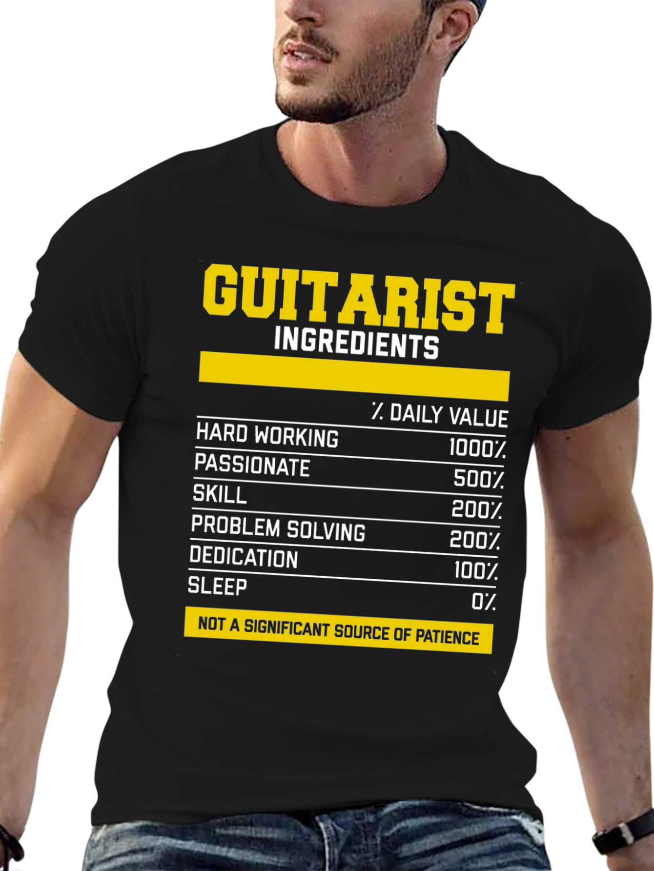 Guitarist Ingredients Black T-Shirt