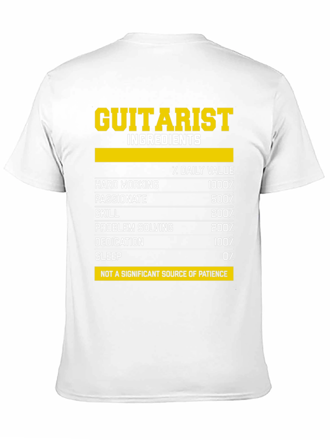 Guitarist Ingredients Black T-Shirt