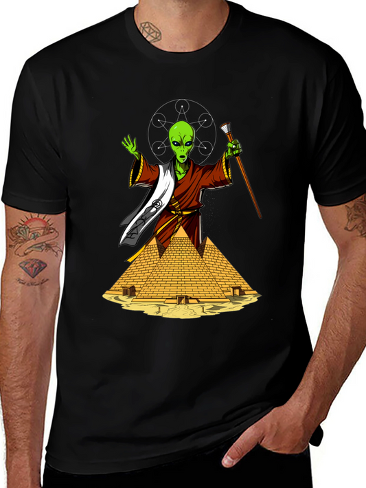 Alien Pharaoh Graphic T-Shirt
