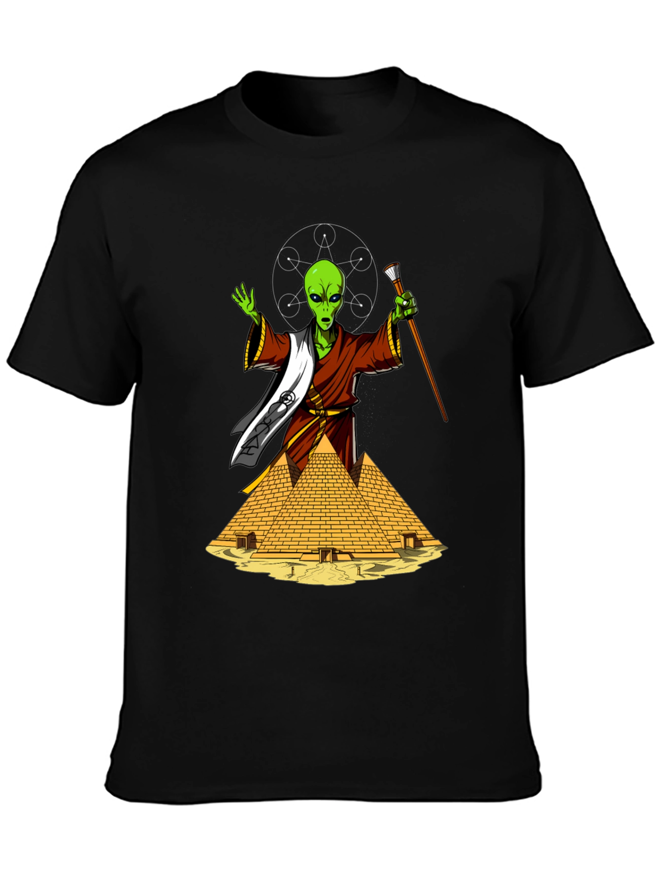 Alien Pharaoh Graphic T-Shirt