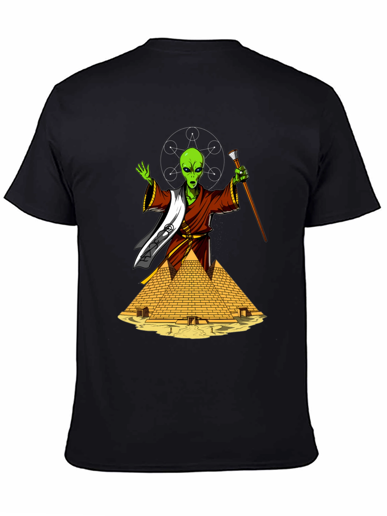 Alien Pharaoh Graphic T-Shirt