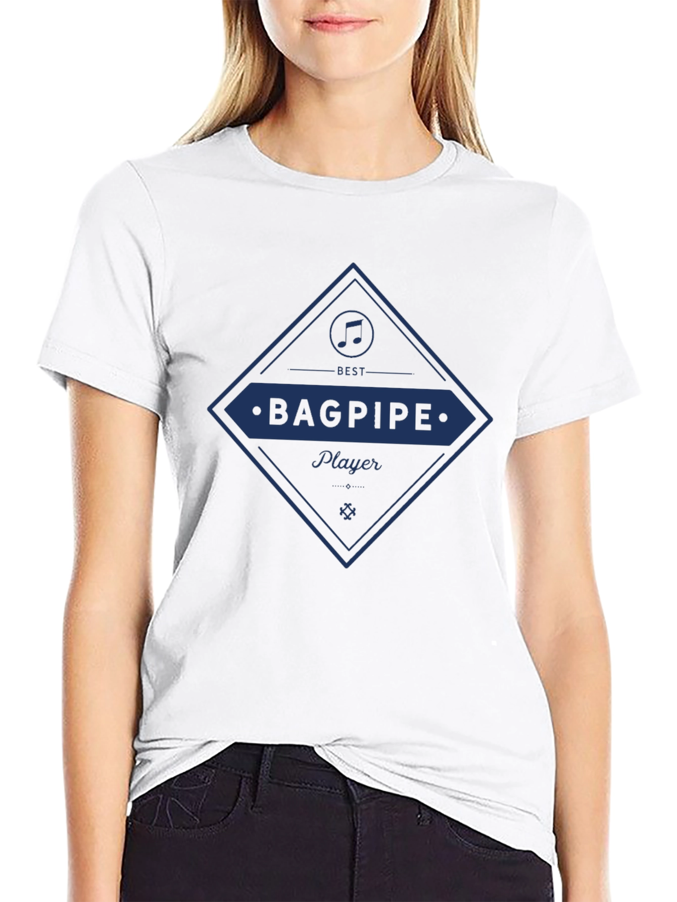 Best Bagpipe Player Graphic Tee - Black