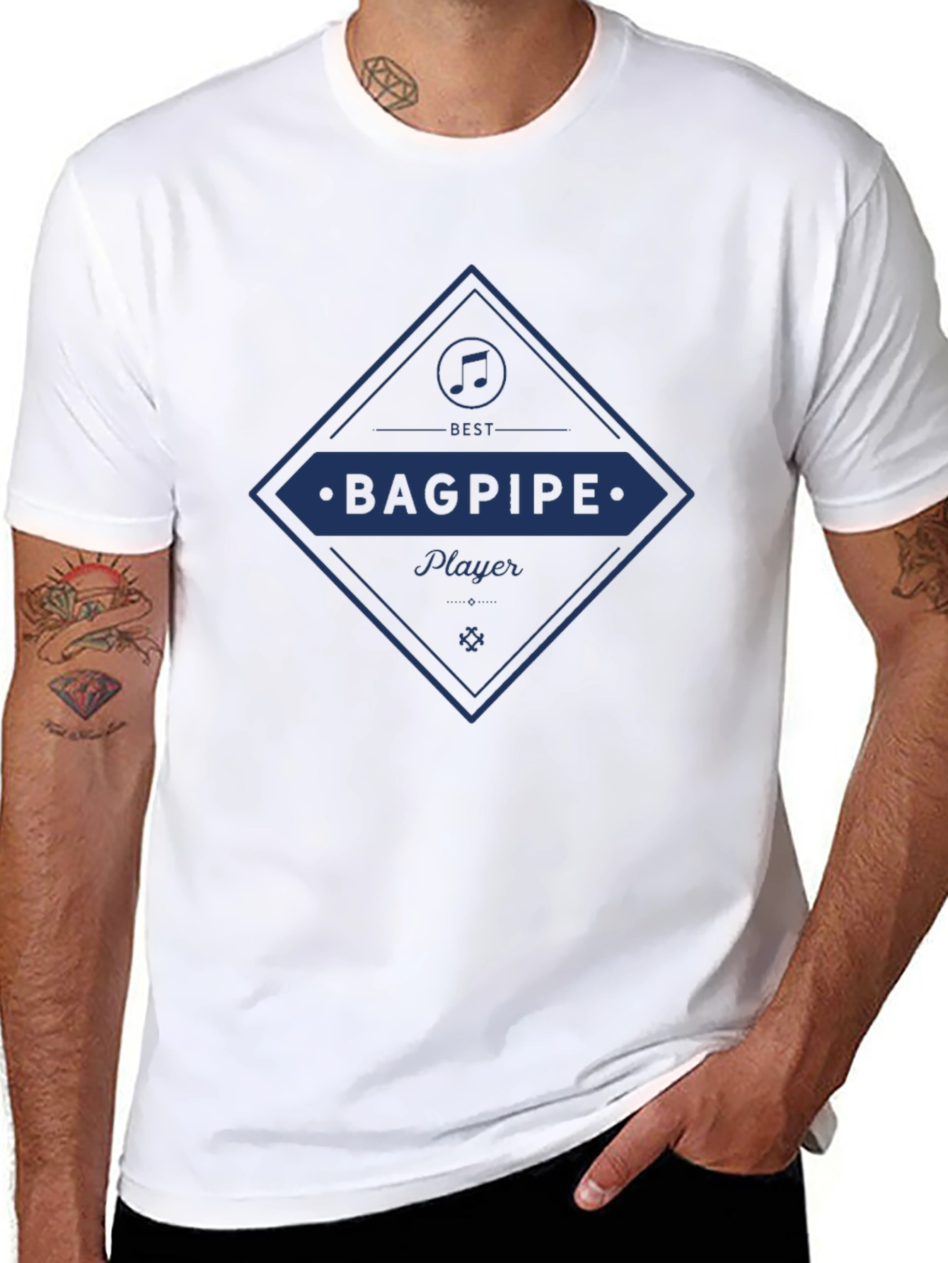 Best Bagpipe Player Graphic Tee - Black
