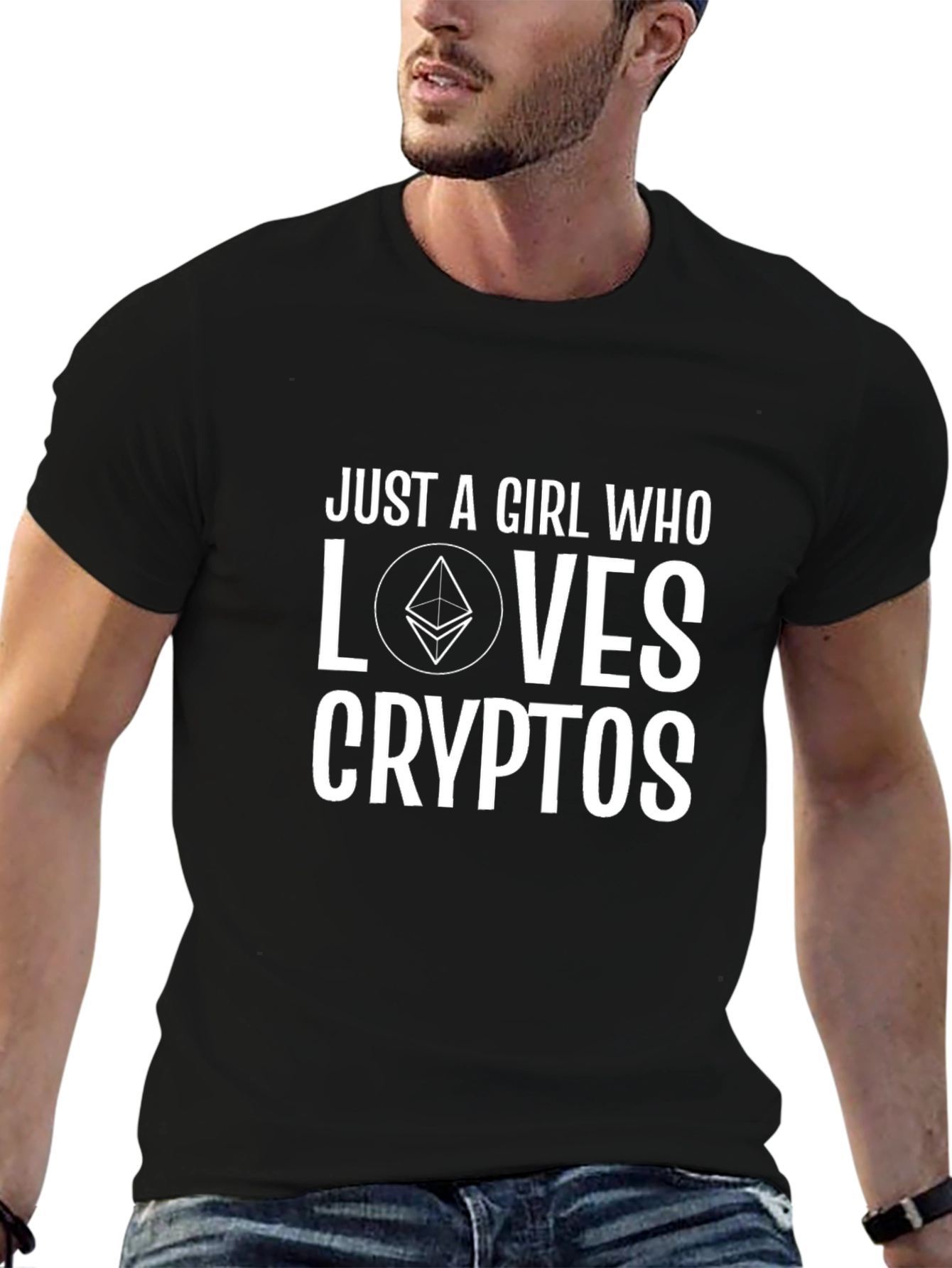Just a Girl Who Loves Cryptos T-Shirt