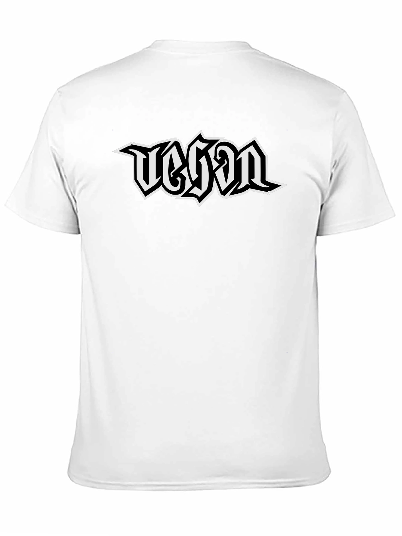 Vegan Graphic T-Shirt - Black Metal Style
