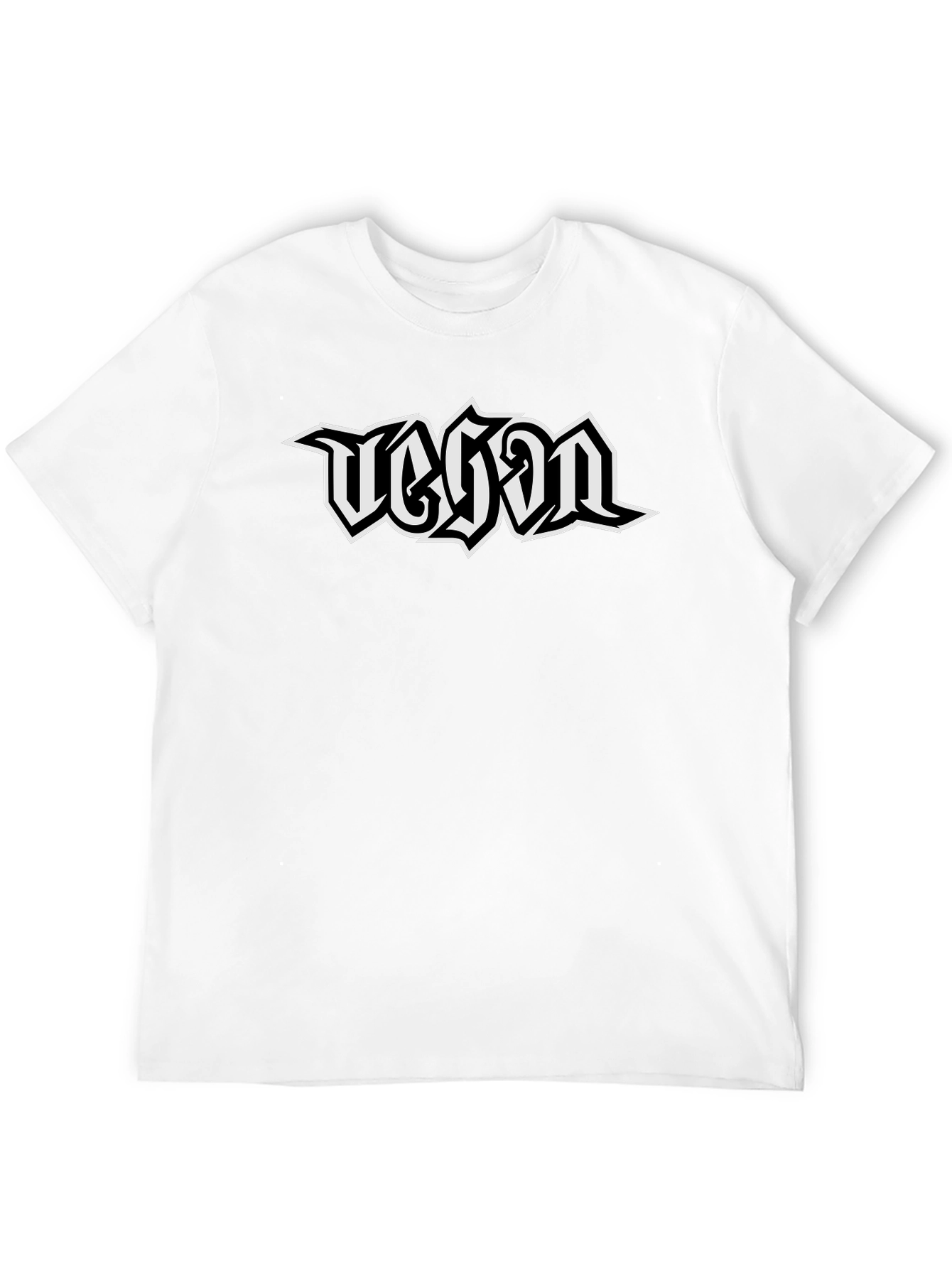 Vegan Graphic T-Shirt - Black Metal Style
