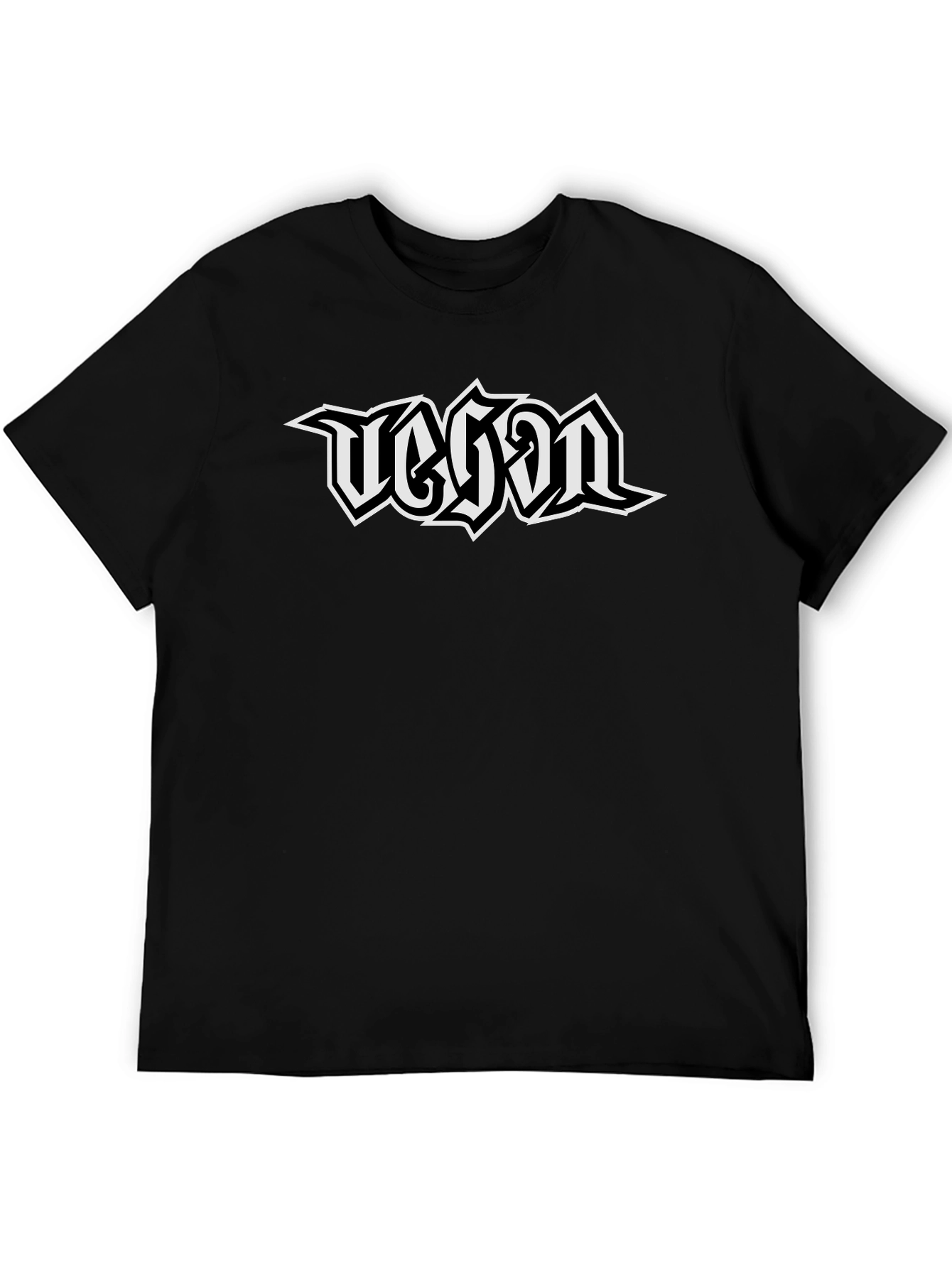 Vegan Graphic T-Shirt - Black Metal Style