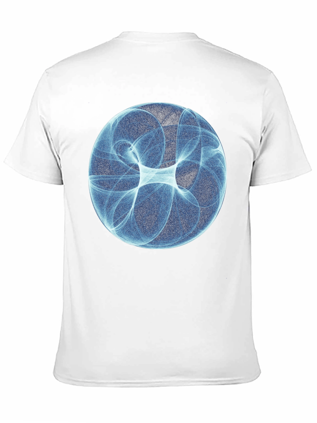 Abstract Blue Sphere Graphic T-Shirt - Modern Design