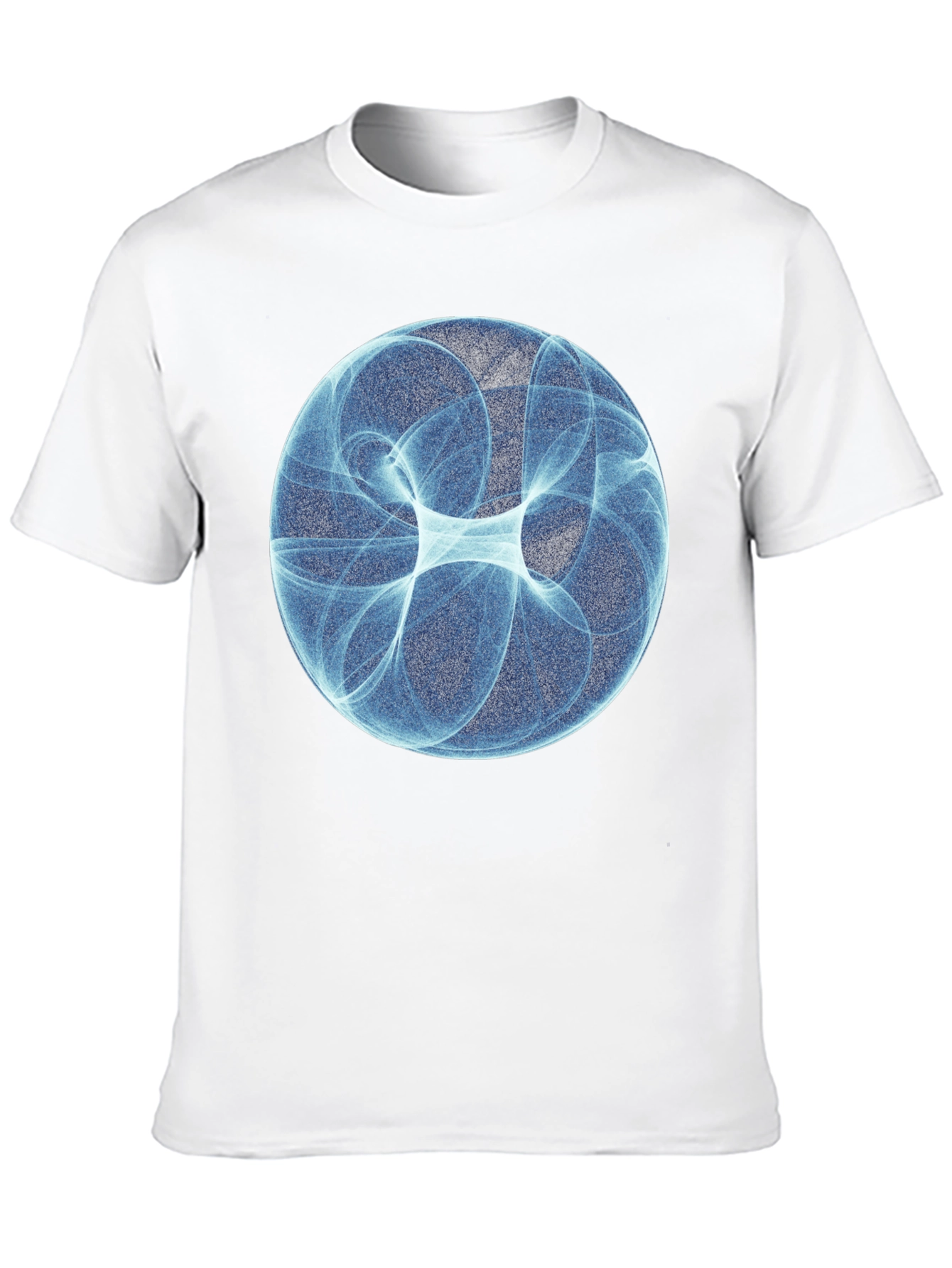 Abstract Blue Sphere Graphic T-Shirt - Modern Design