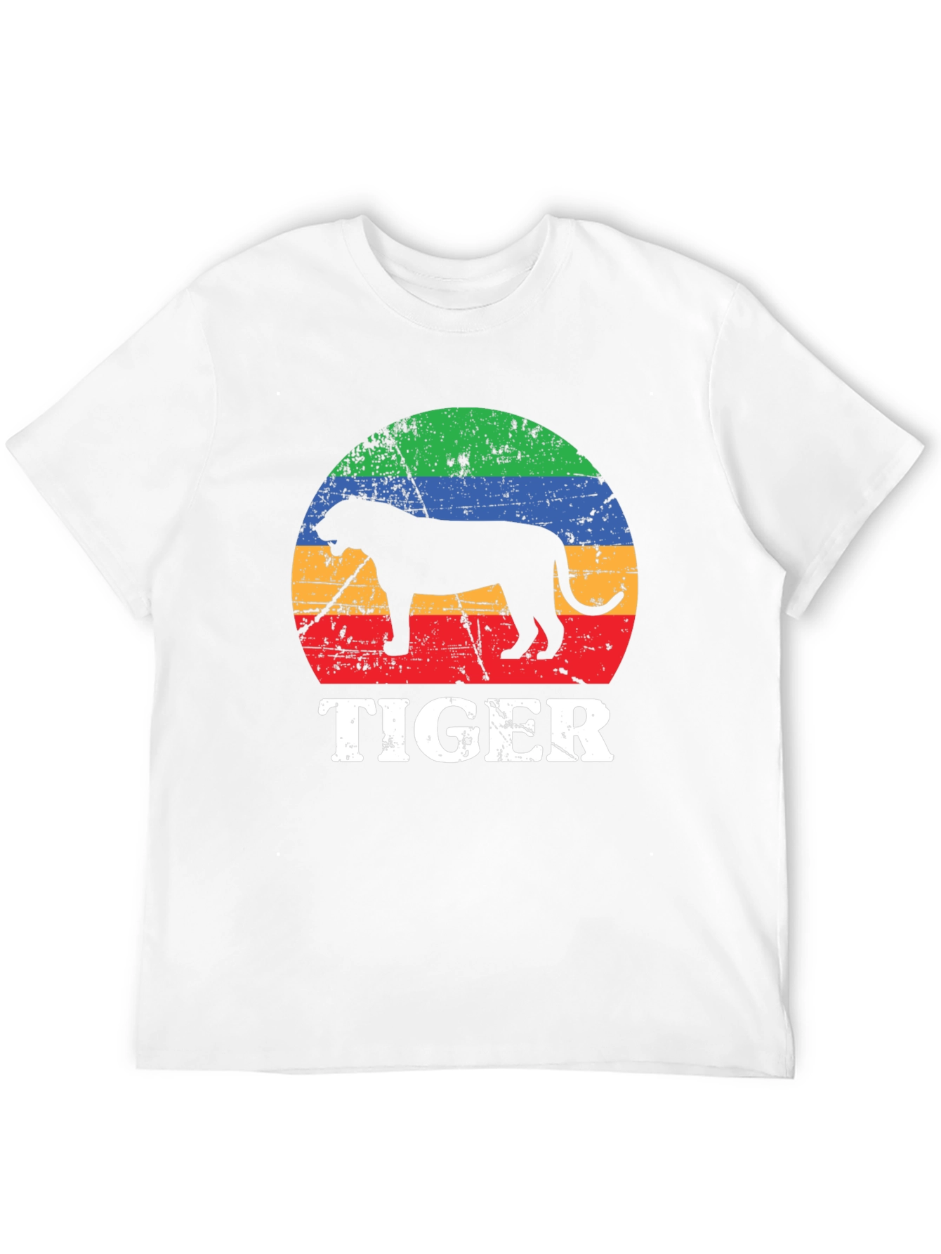 Retro Tiger Graphic Tee - Unisex Black T-Shirt