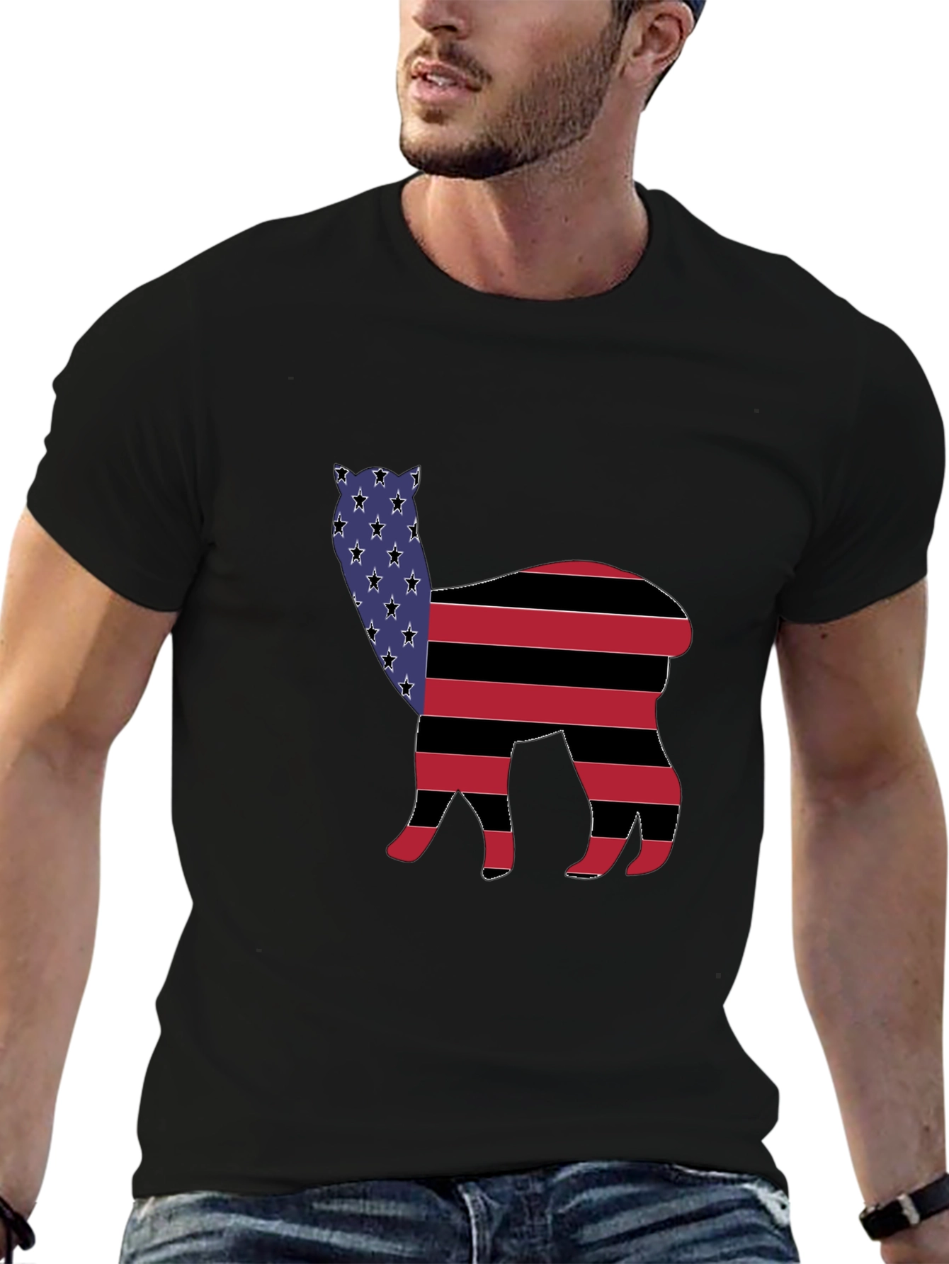American Flag Llama T-Shirt