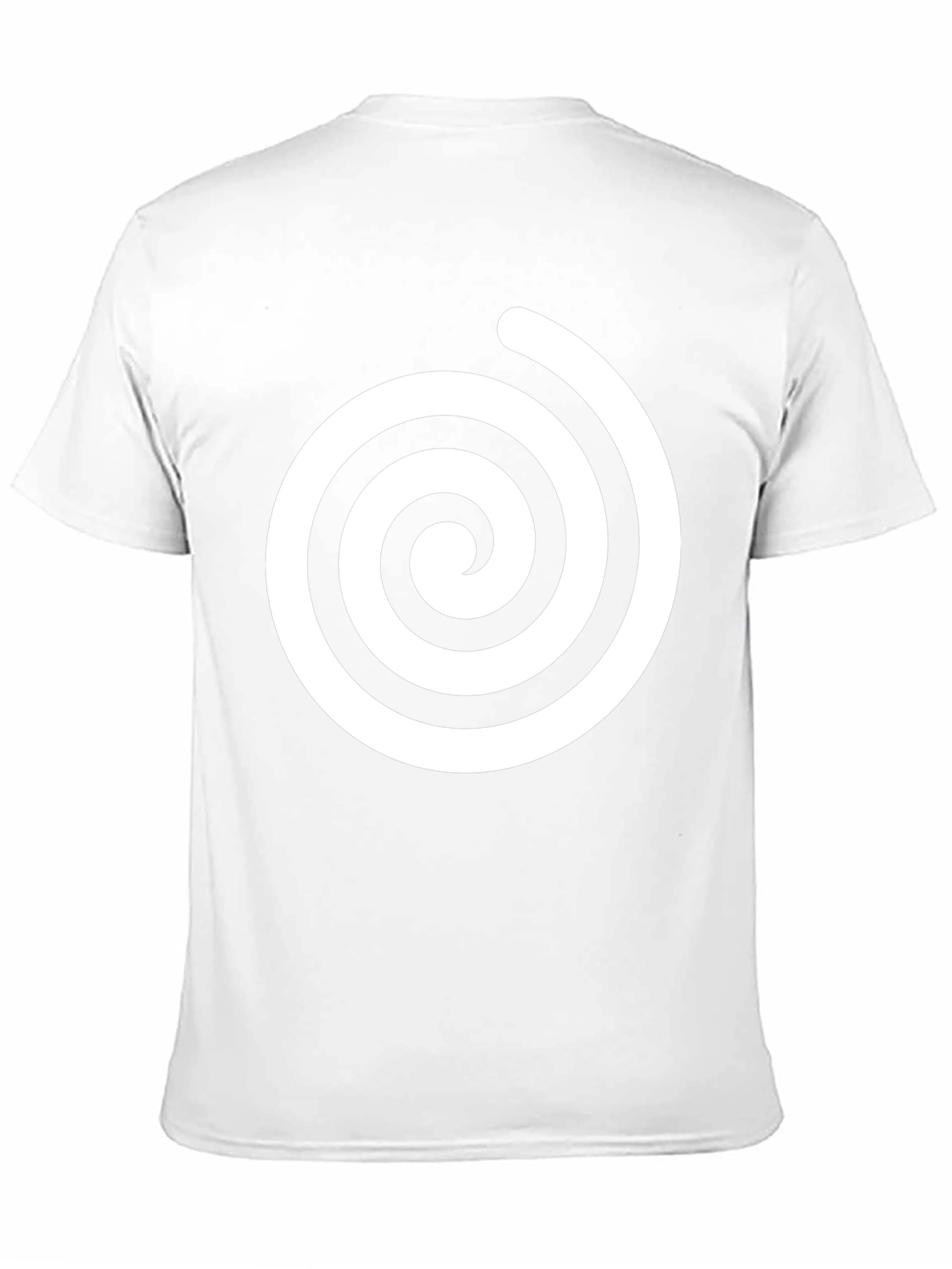 Black T-Shirt with White Swirl Graphic