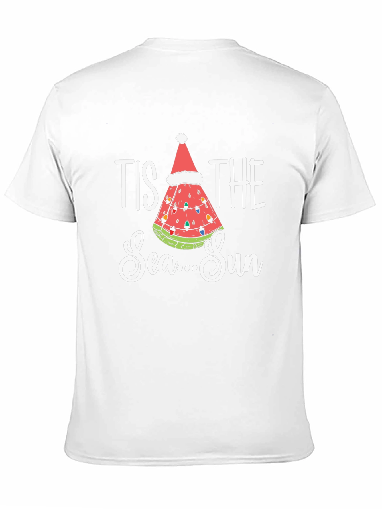 Tis The Sea-Sun T-Shirt - Watermelon Christmas Tee