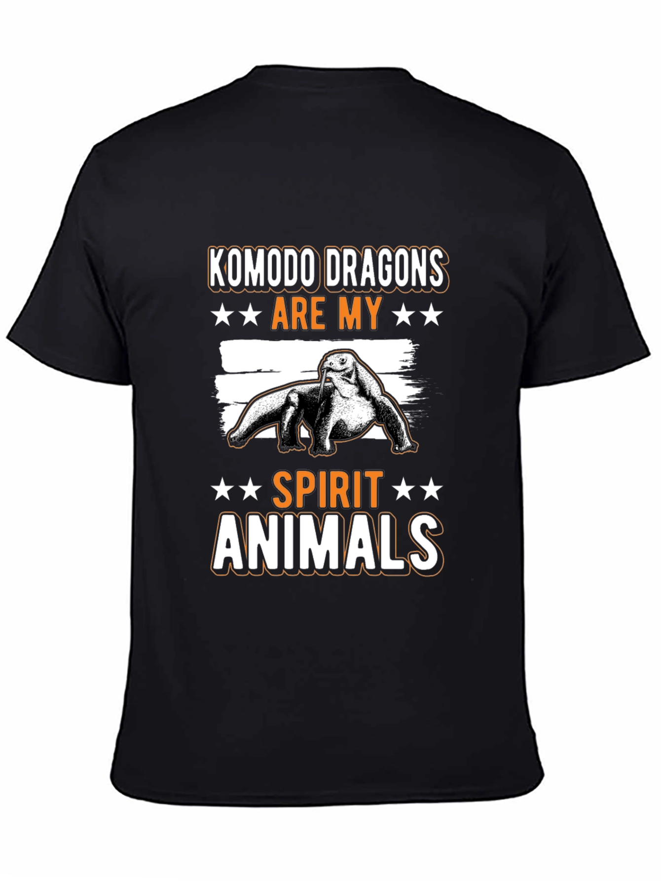Komodo Dragon Spirit Animal Graphic Tee - Black