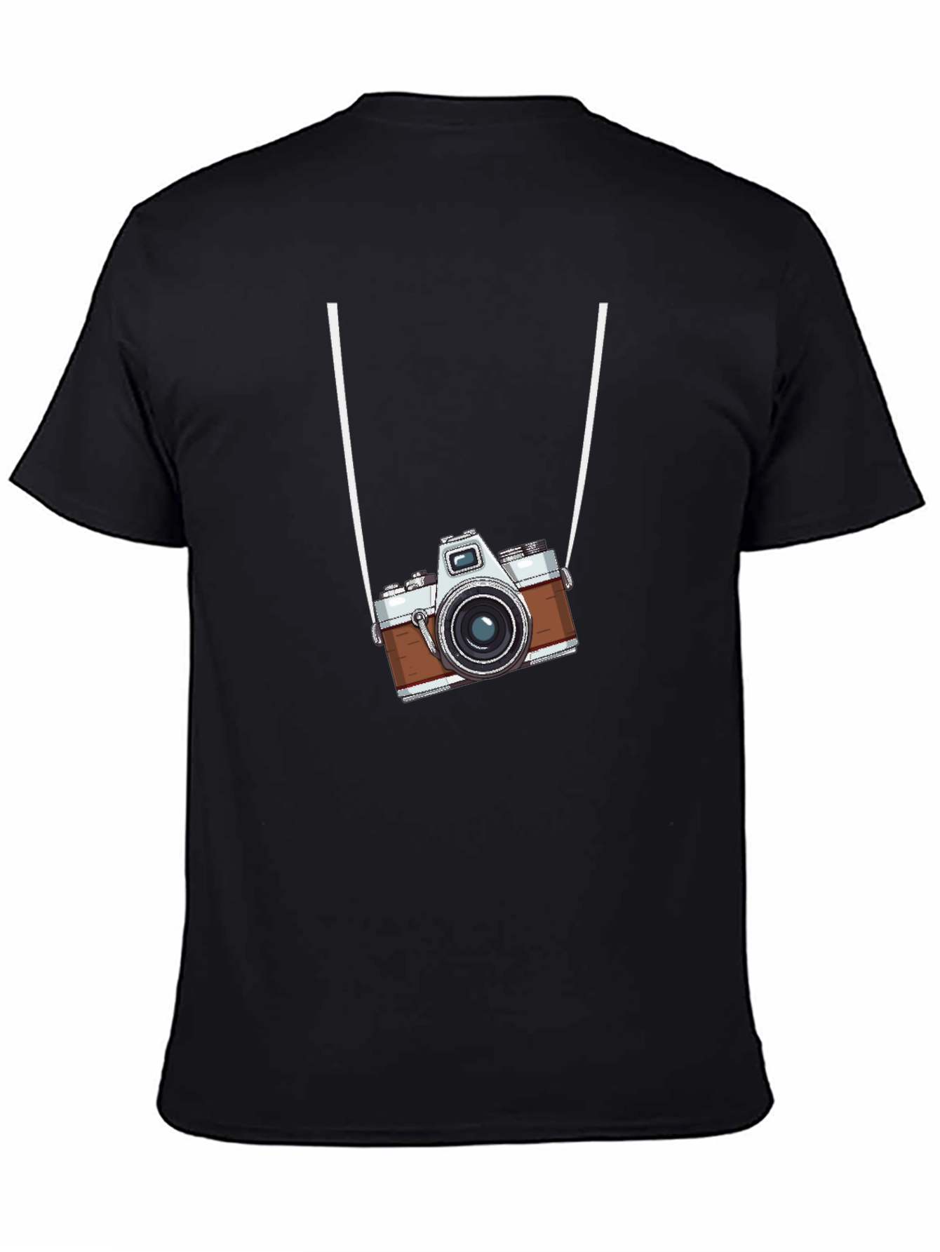 Retro Camera Graphic Black T-Shirt