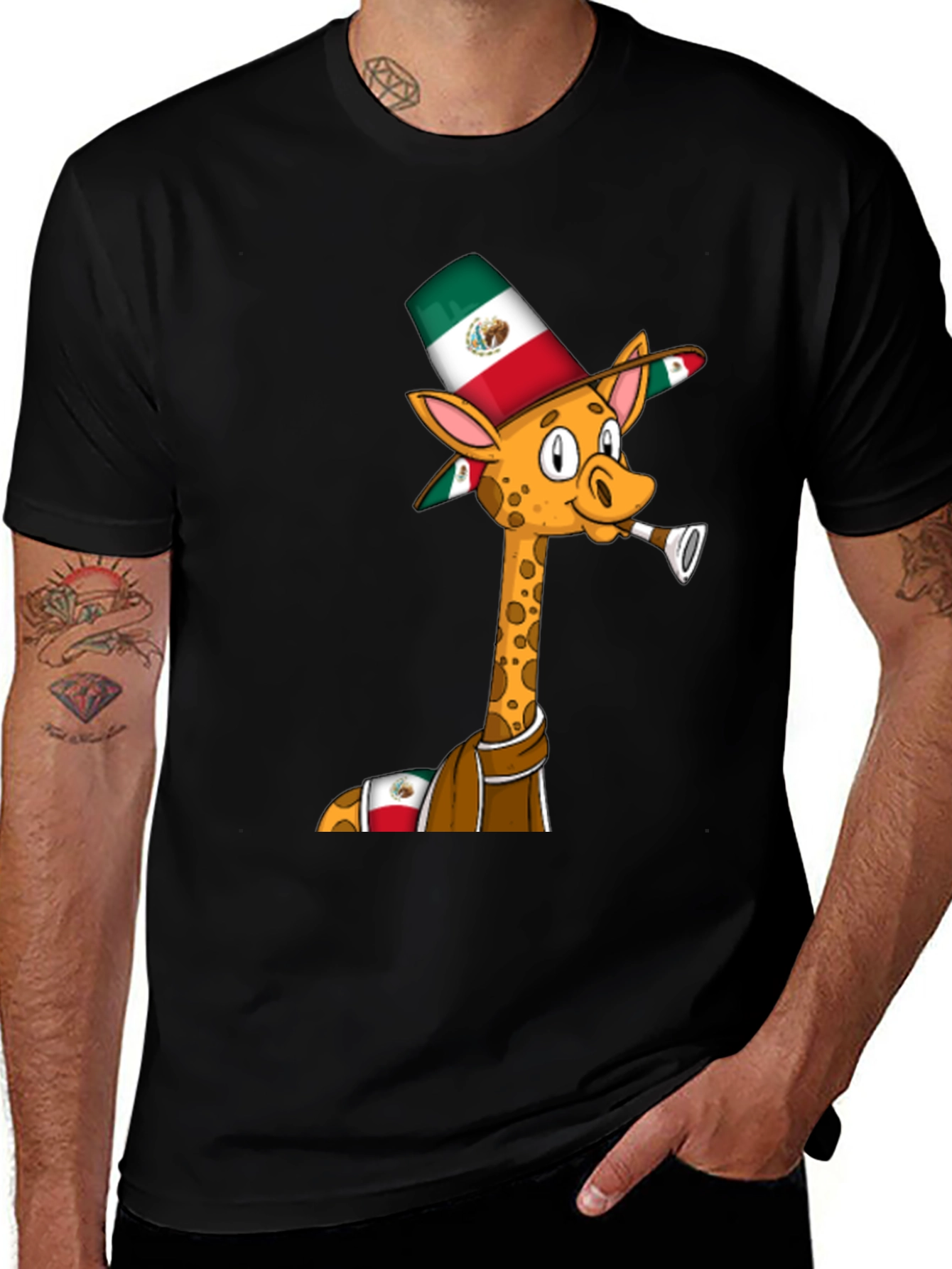 Fiesta Giraffe T-Shirt - Viva Mexico!