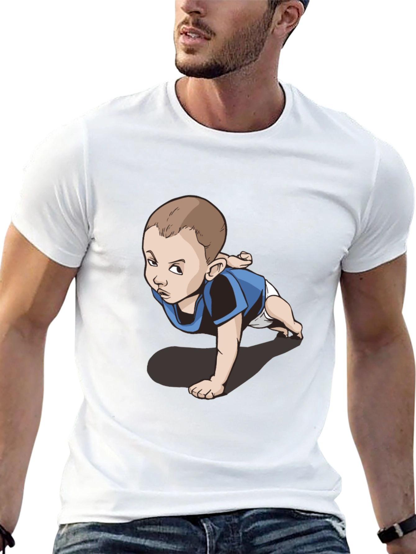 Funny Baby Graphic Tee - Crawling Kid T-Shirt
