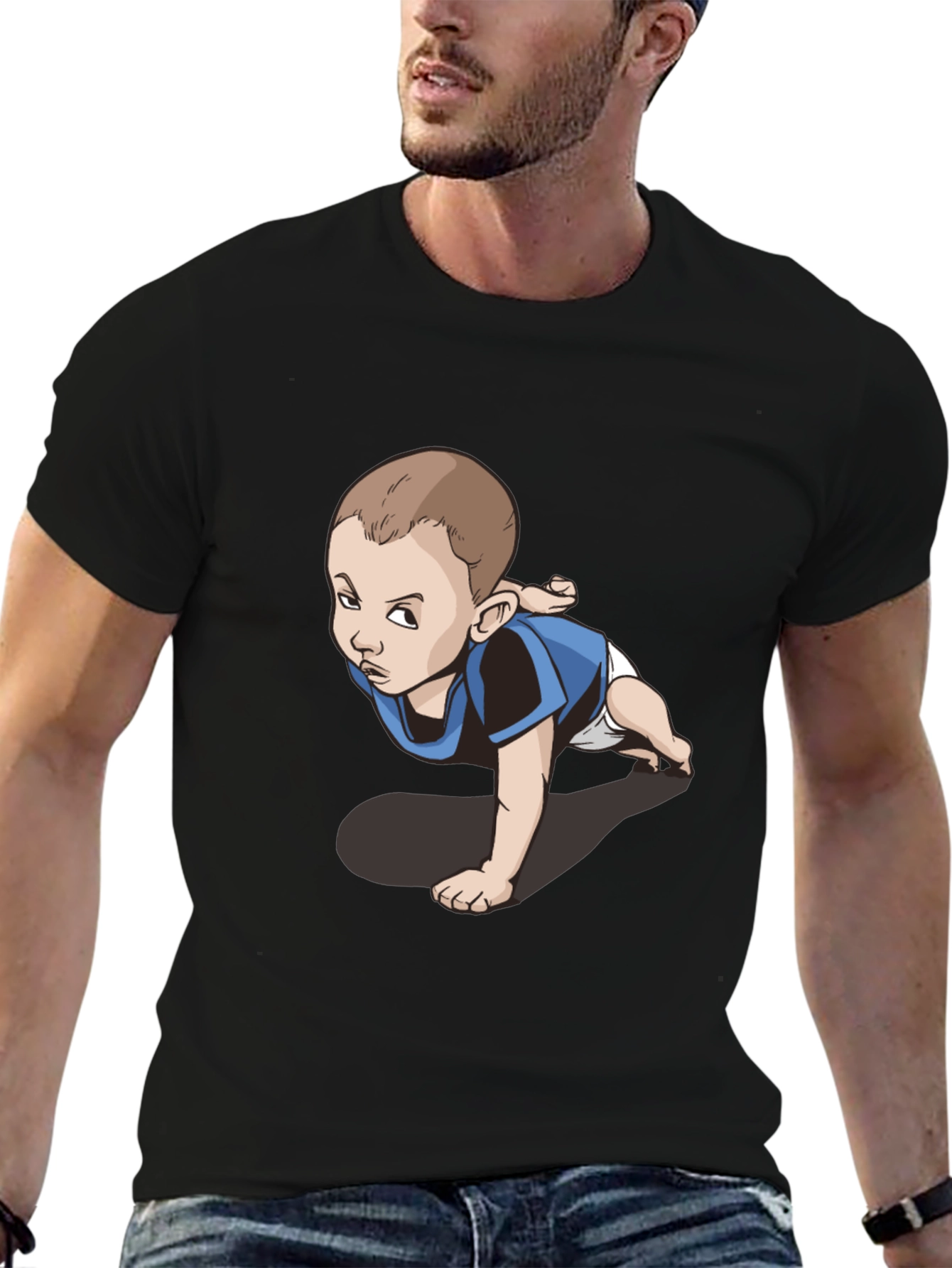 Funny Baby Graphic Tee - Crawling Kid T-Shirt