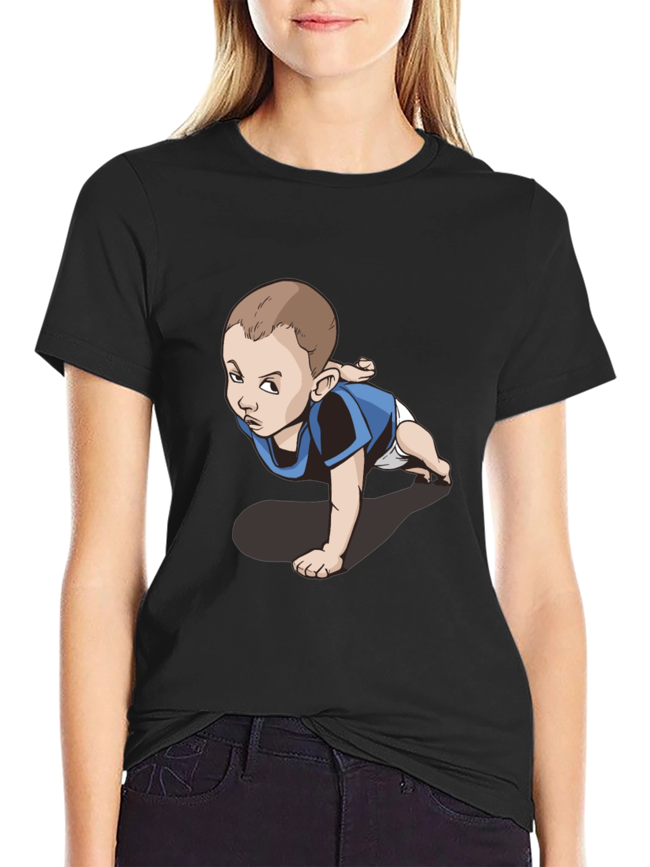 Funny Baby Graphic Tee - Crawling Kid T-Shirt