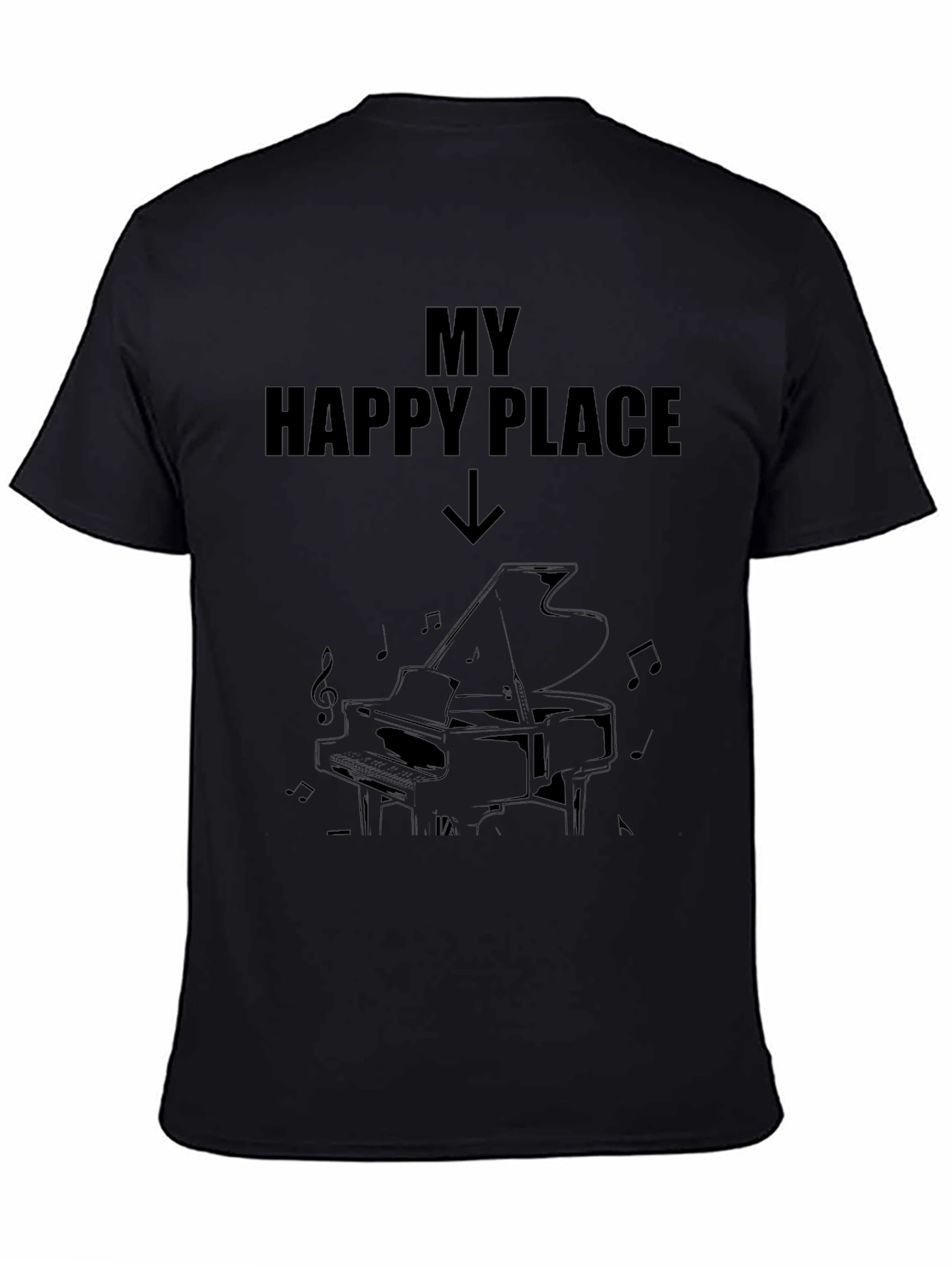 My Happy Place Piano T-Shirt Musician Gift