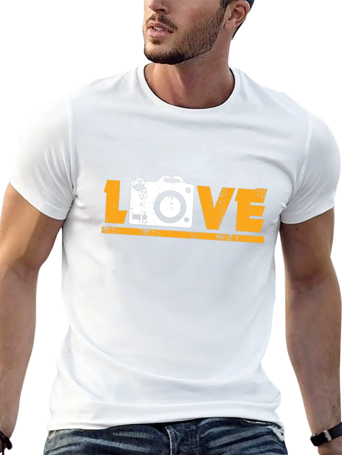 Photographer LOVE Graphic Tee - Black Cotton T-Shirt