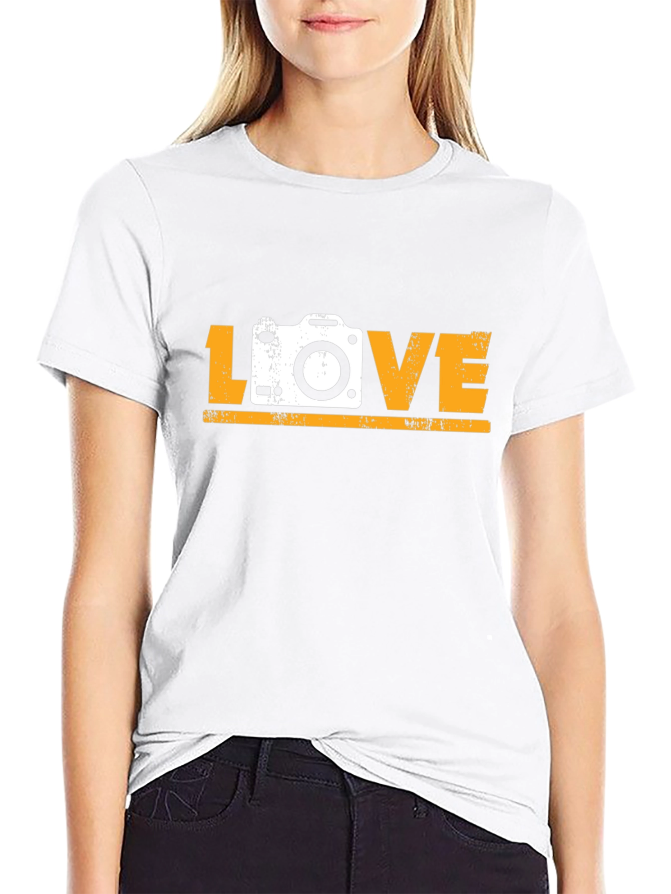 Photographer LOVE Graphic Tee - Black Cotton T-Shirt