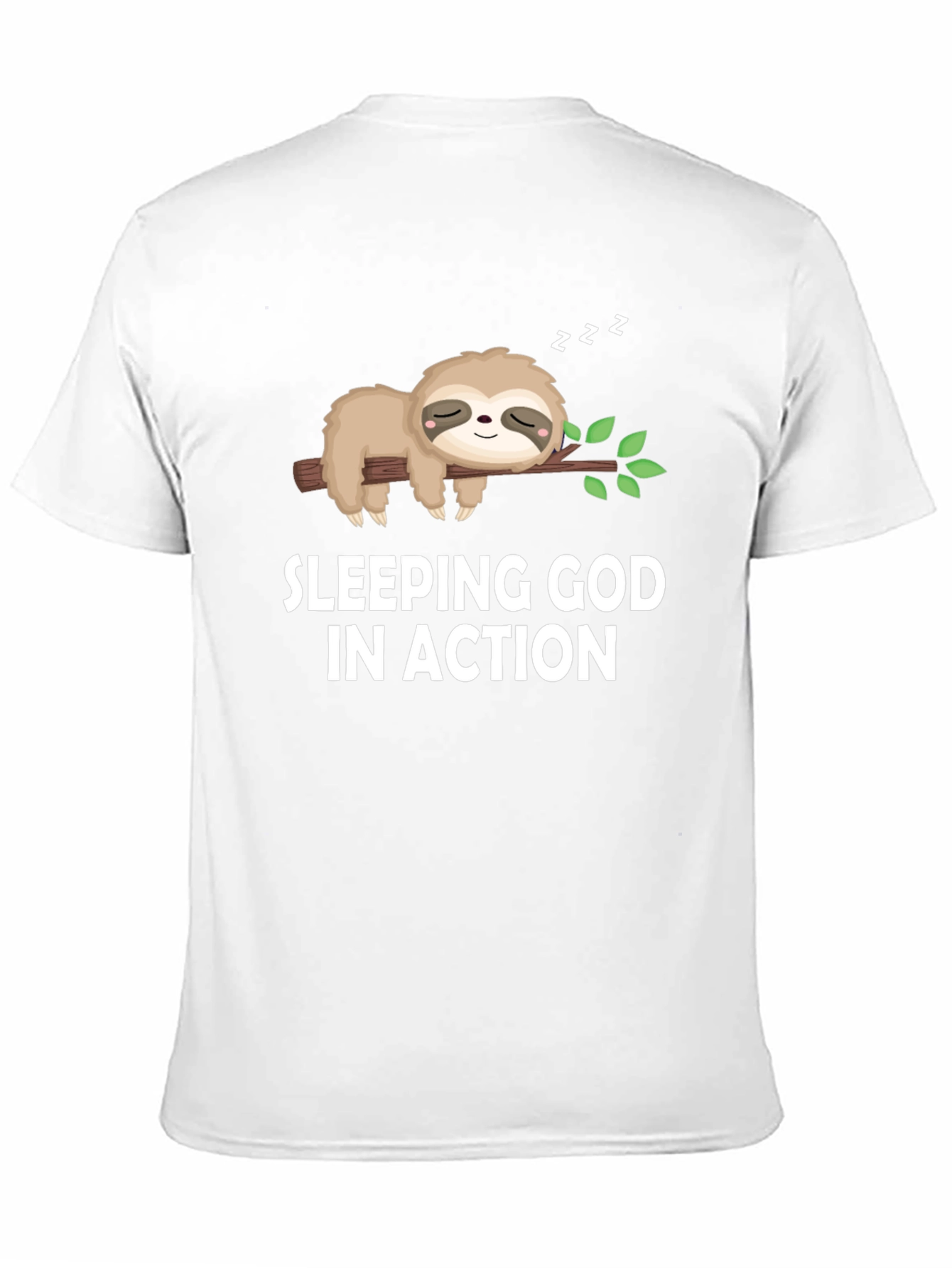 Sleeping God in Action Sloth Graphic Tee