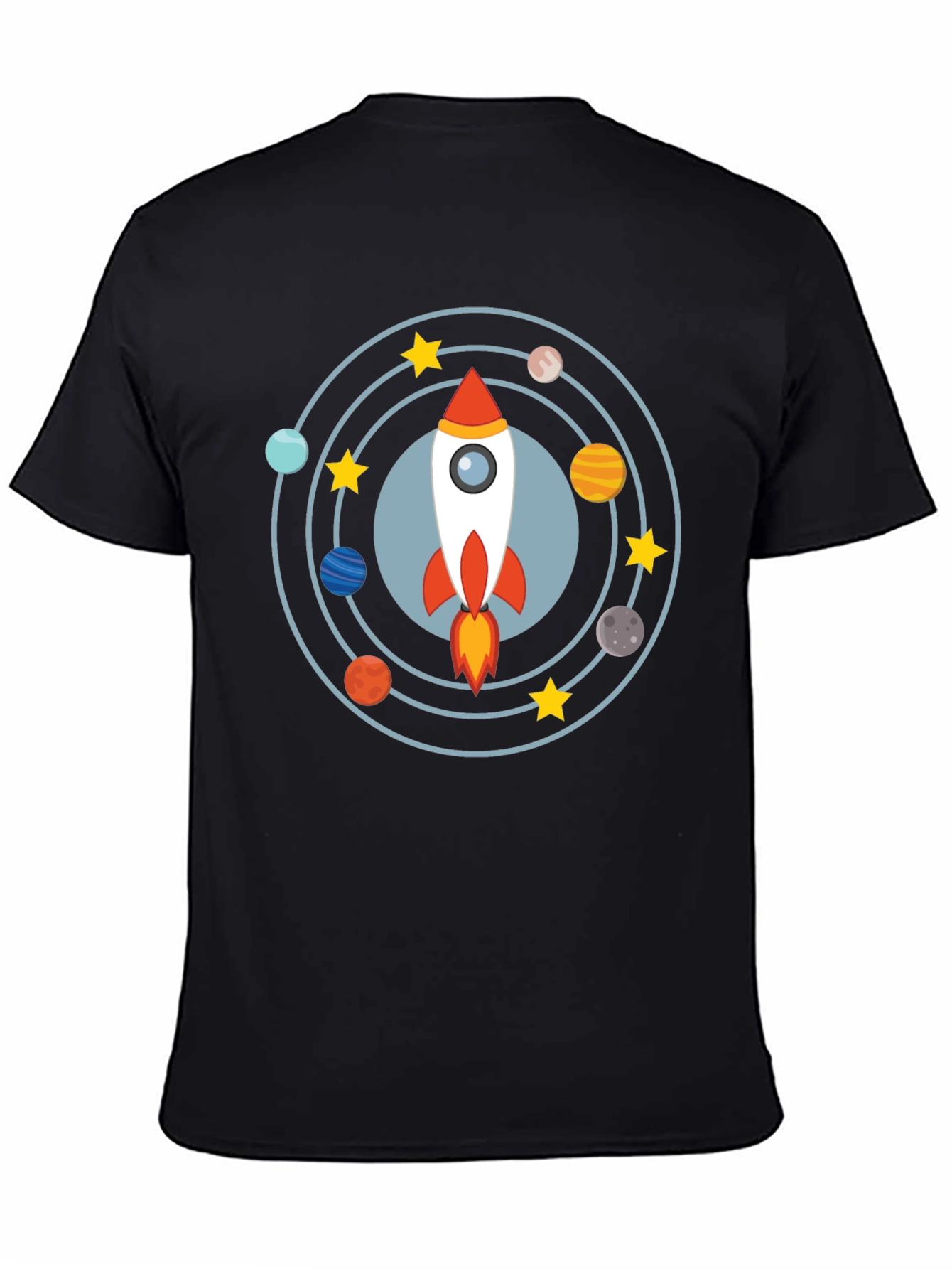 Rocket & Planets Graphic Tee - Space Adventure Shirt