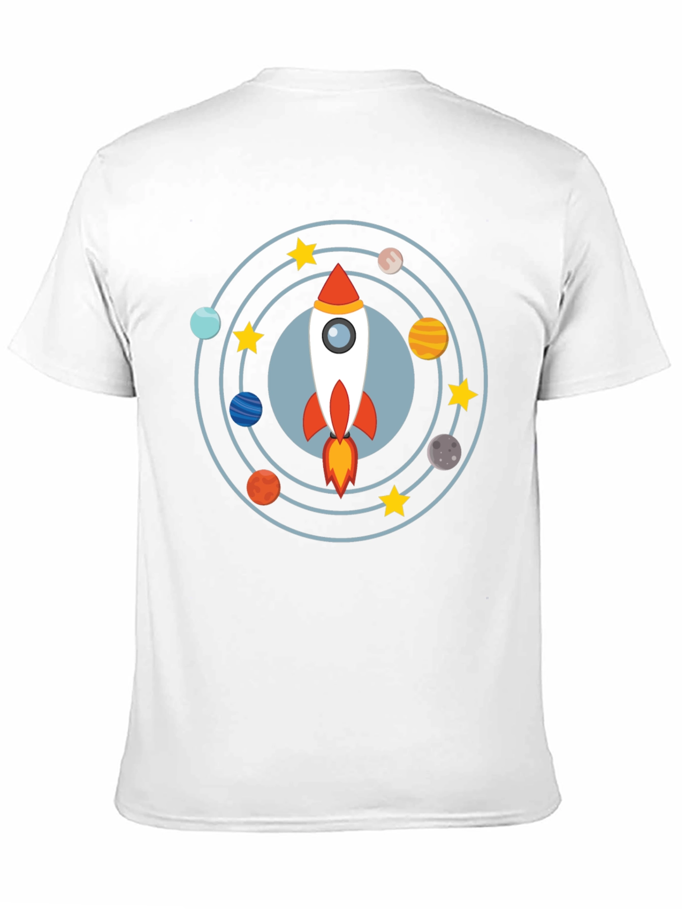 Rocket & Planets Graphic Tee - Space Adventure Shirt