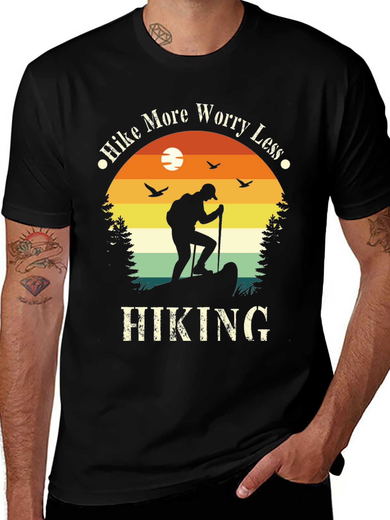 Hike More Worry Less Hiking T-Shirt
