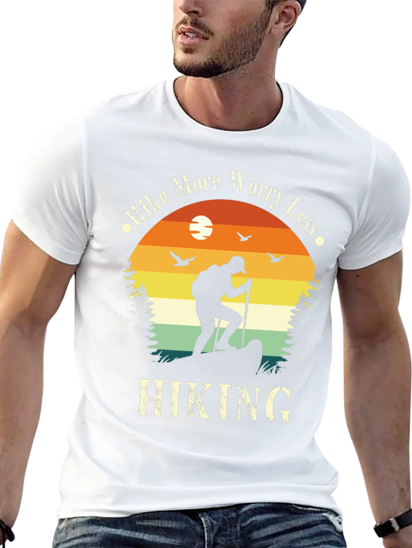 Hike More Worry Less Hiking T-Shirt