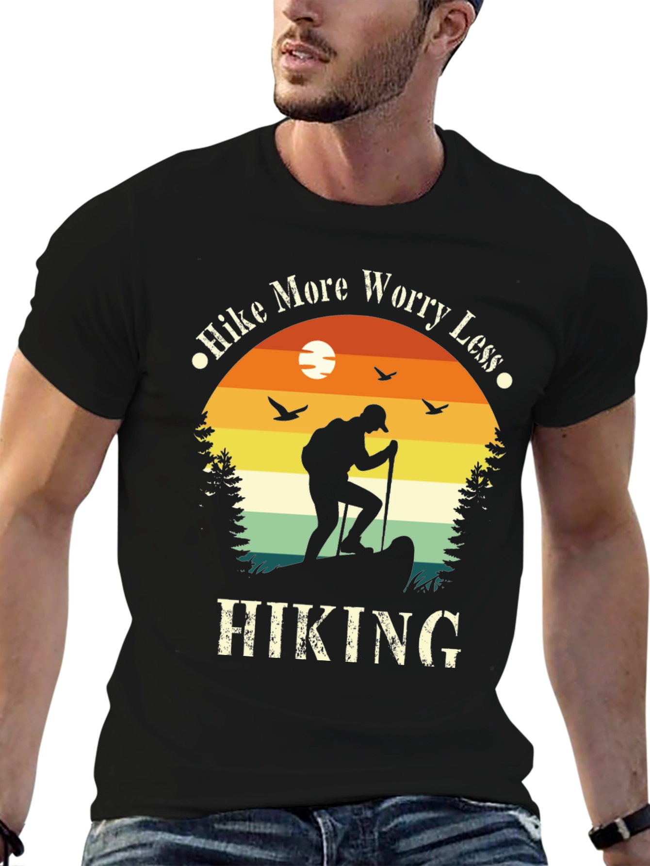 Hike More Worry Less Hiking T-Shirt
