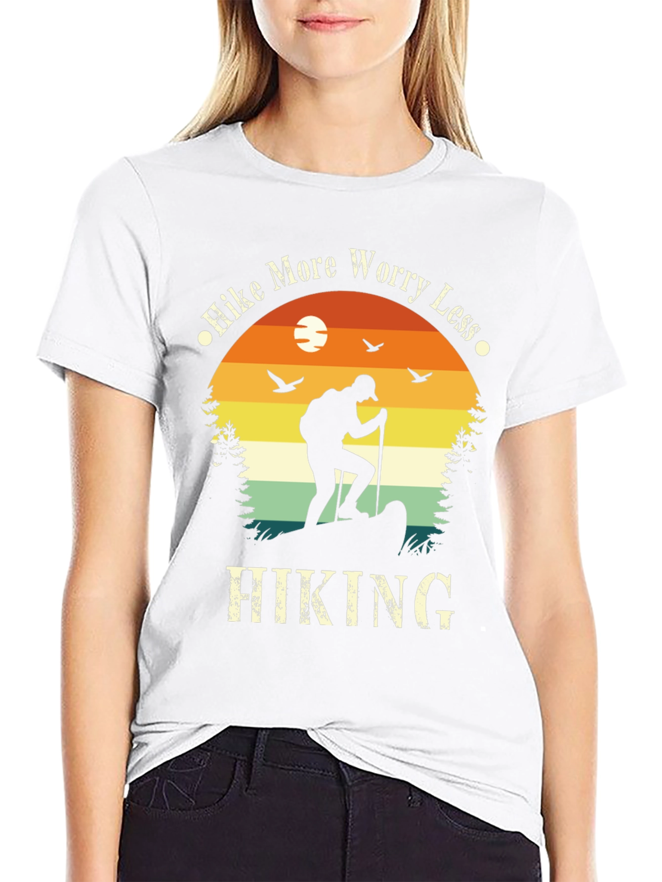 Hike More Worry Less Hiking T-Shirt