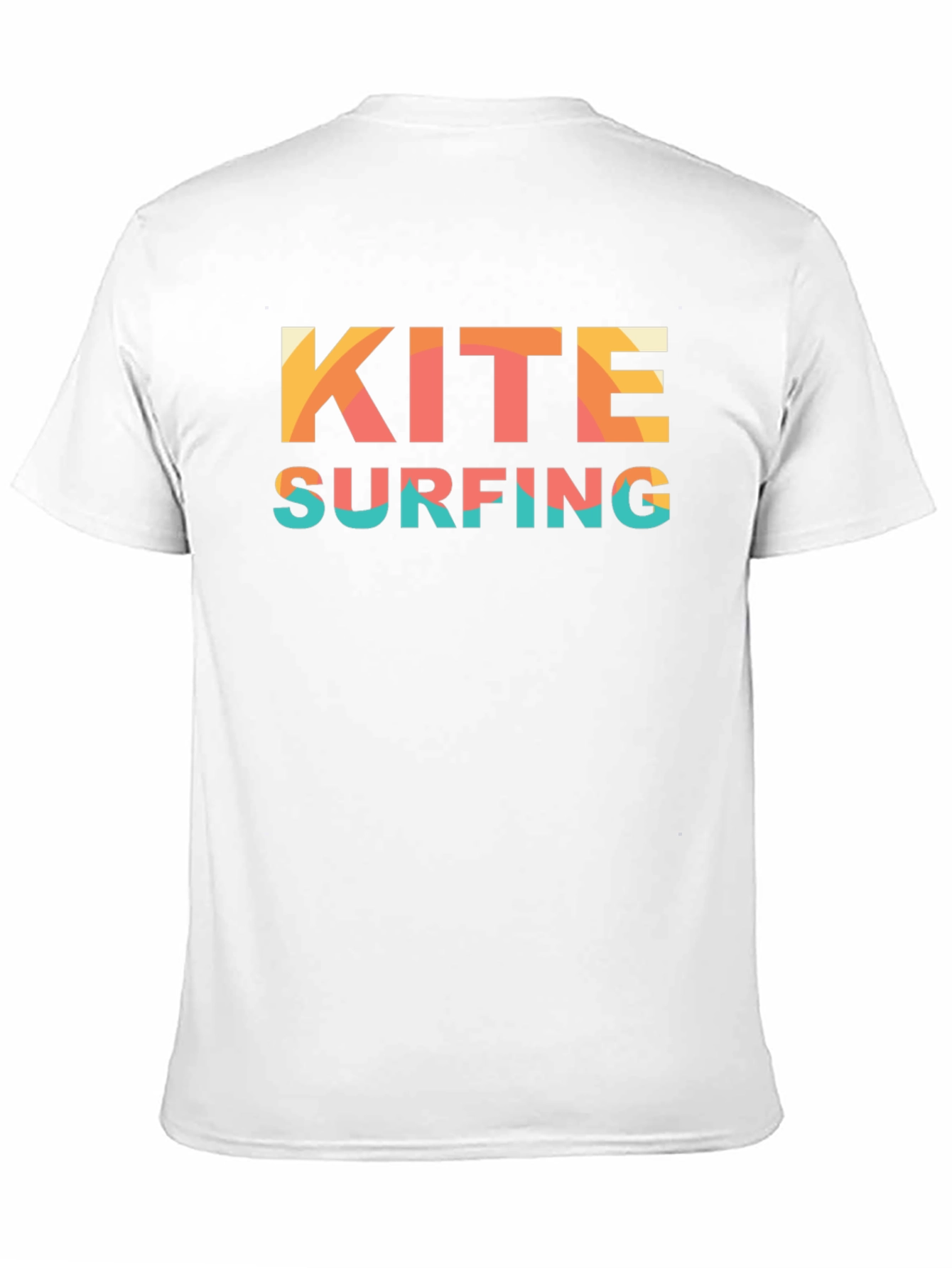 Kite Surfing Graphic T-Shirt Black Cotton Tee