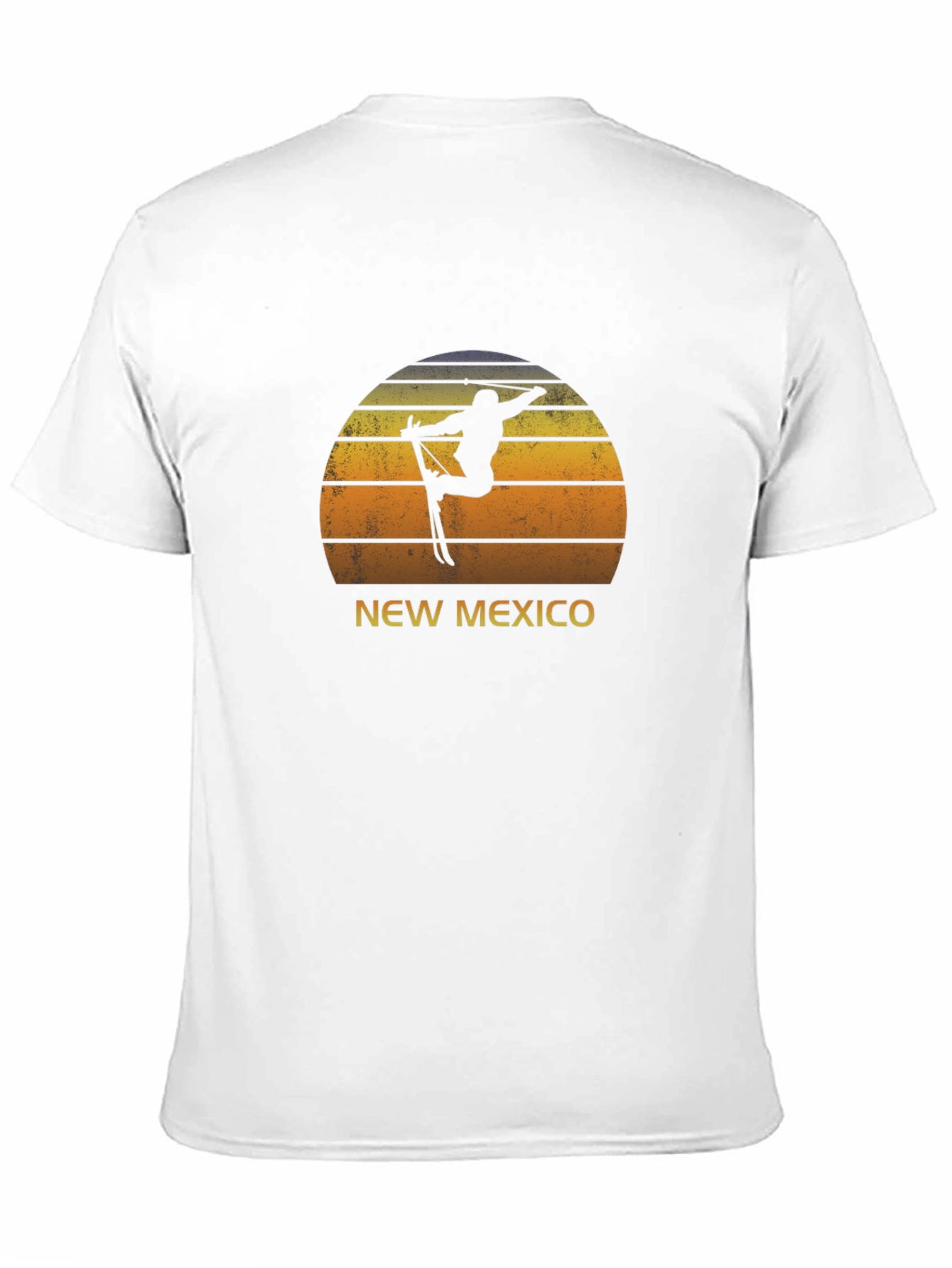 New Mexico Skiing T-Shirt - Retro Sunset Design