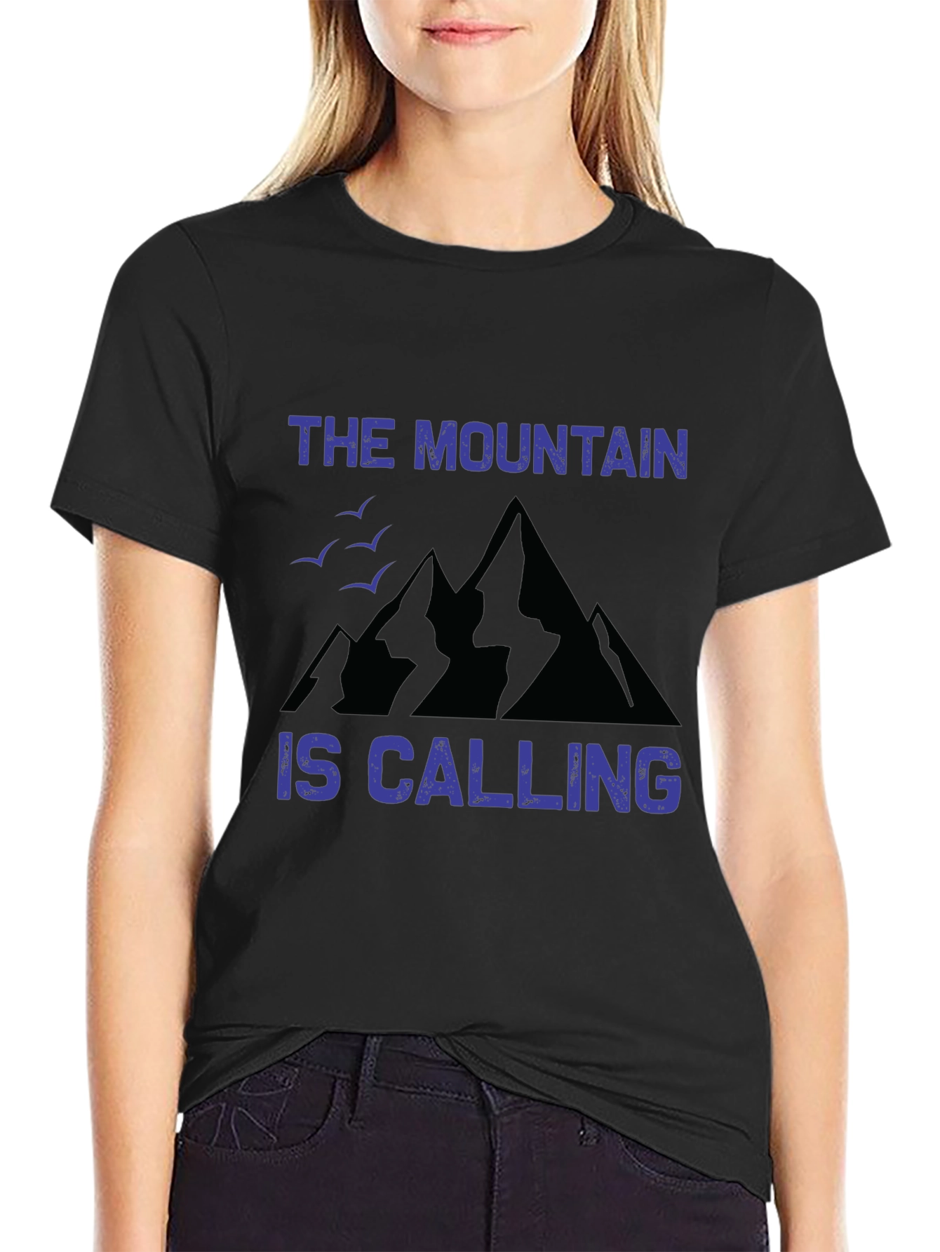 The Mountain is Calling Black T-Shirt