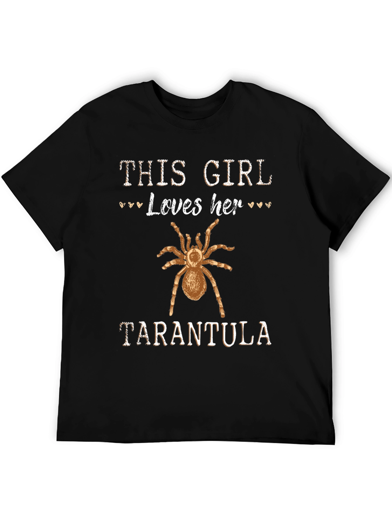 Girl Loves Tarantula Graphic Tee Shirt