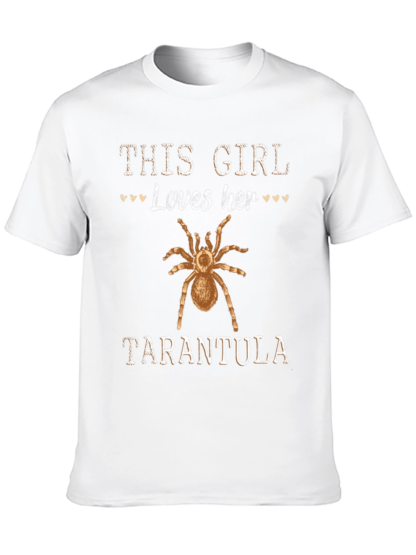 Girl Loves Tarantula Graphic Tee Shirt