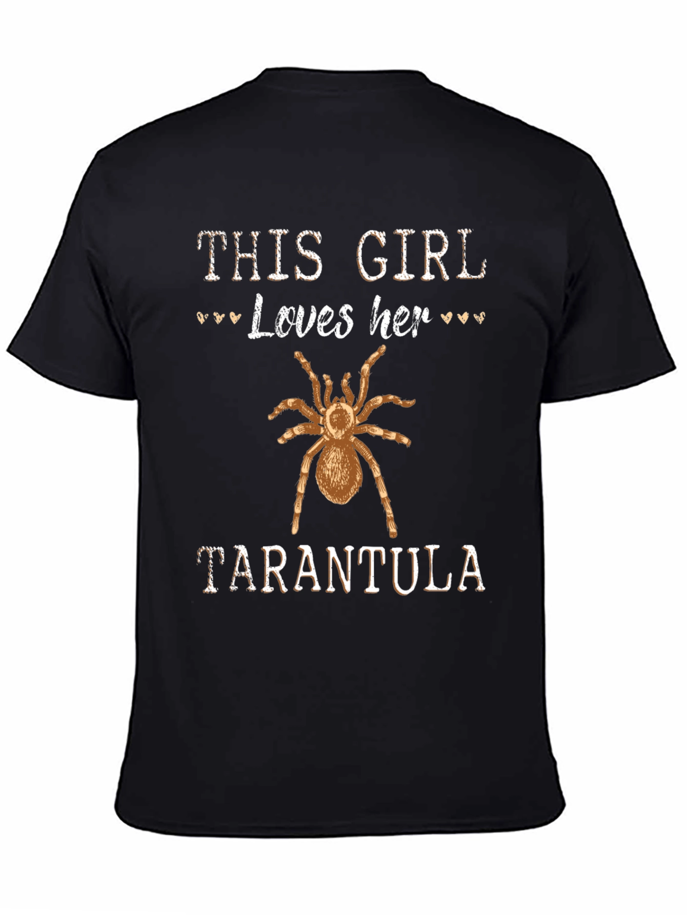 Girl Loves Tarantula Graphic Tee Shirt