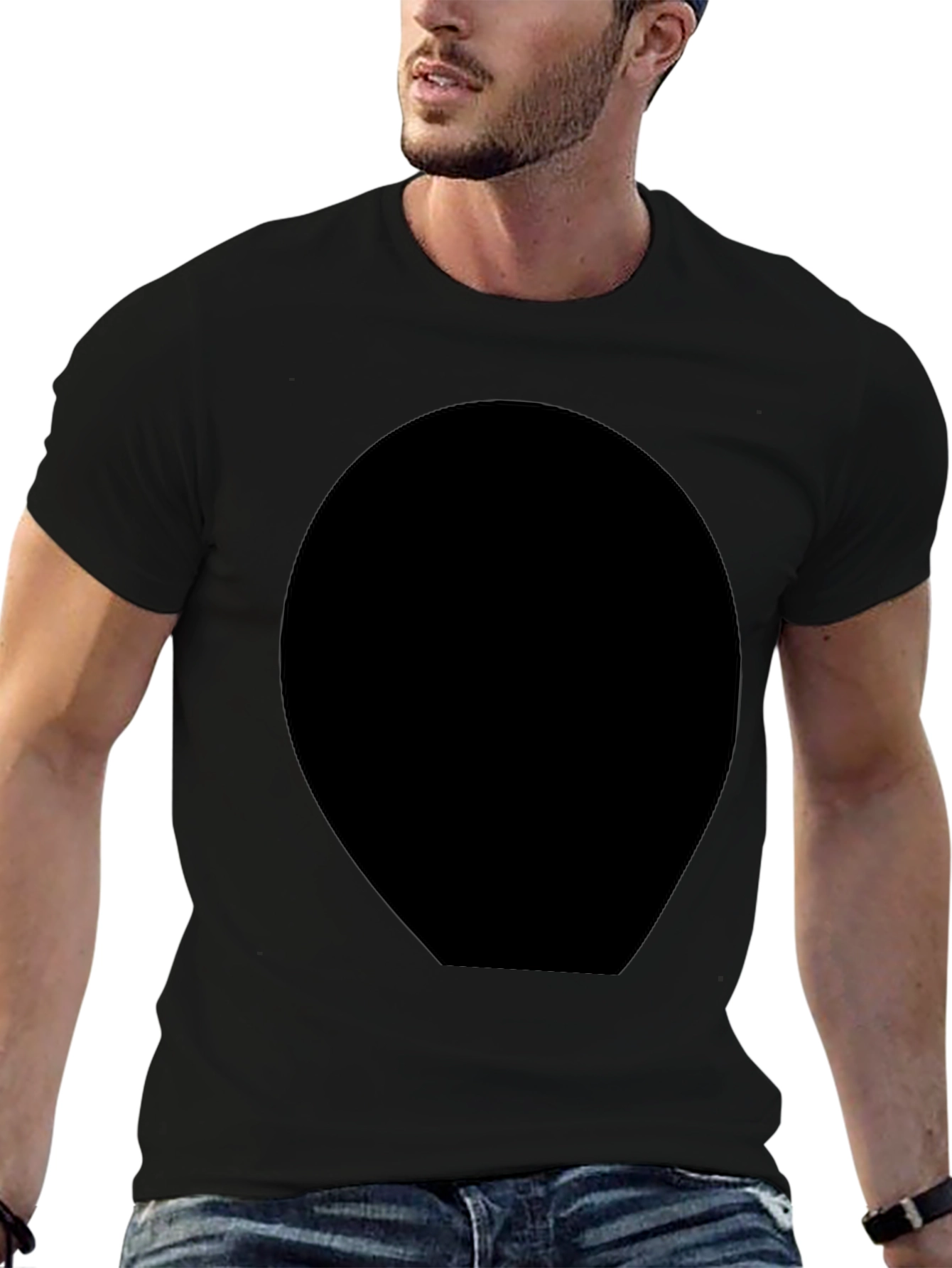 Mens Black Short Sleeve Crew Neck T-Shirt
