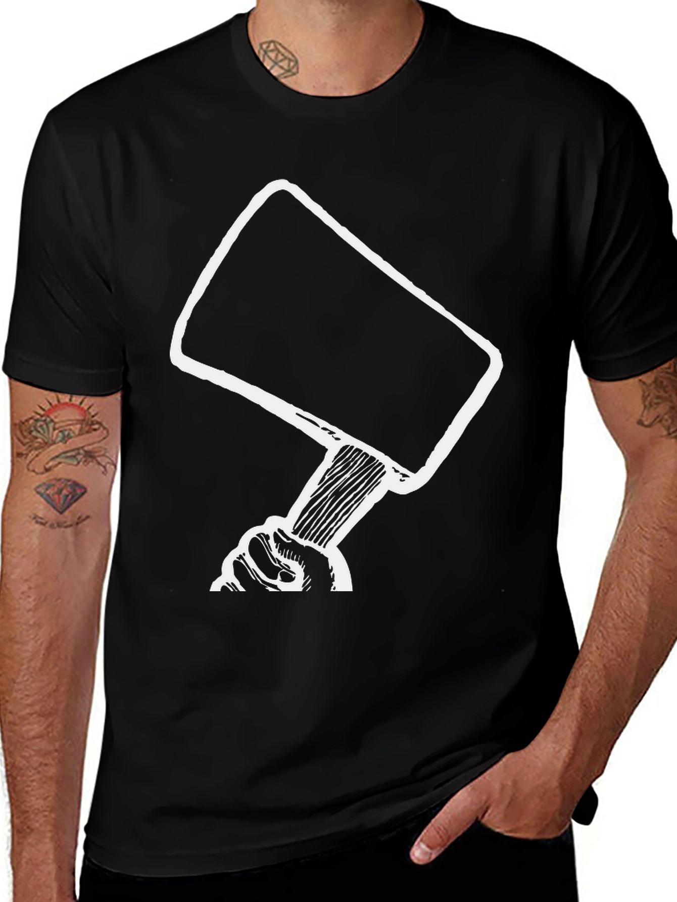 Gavel Graphic Tee - Justice Hammer Design