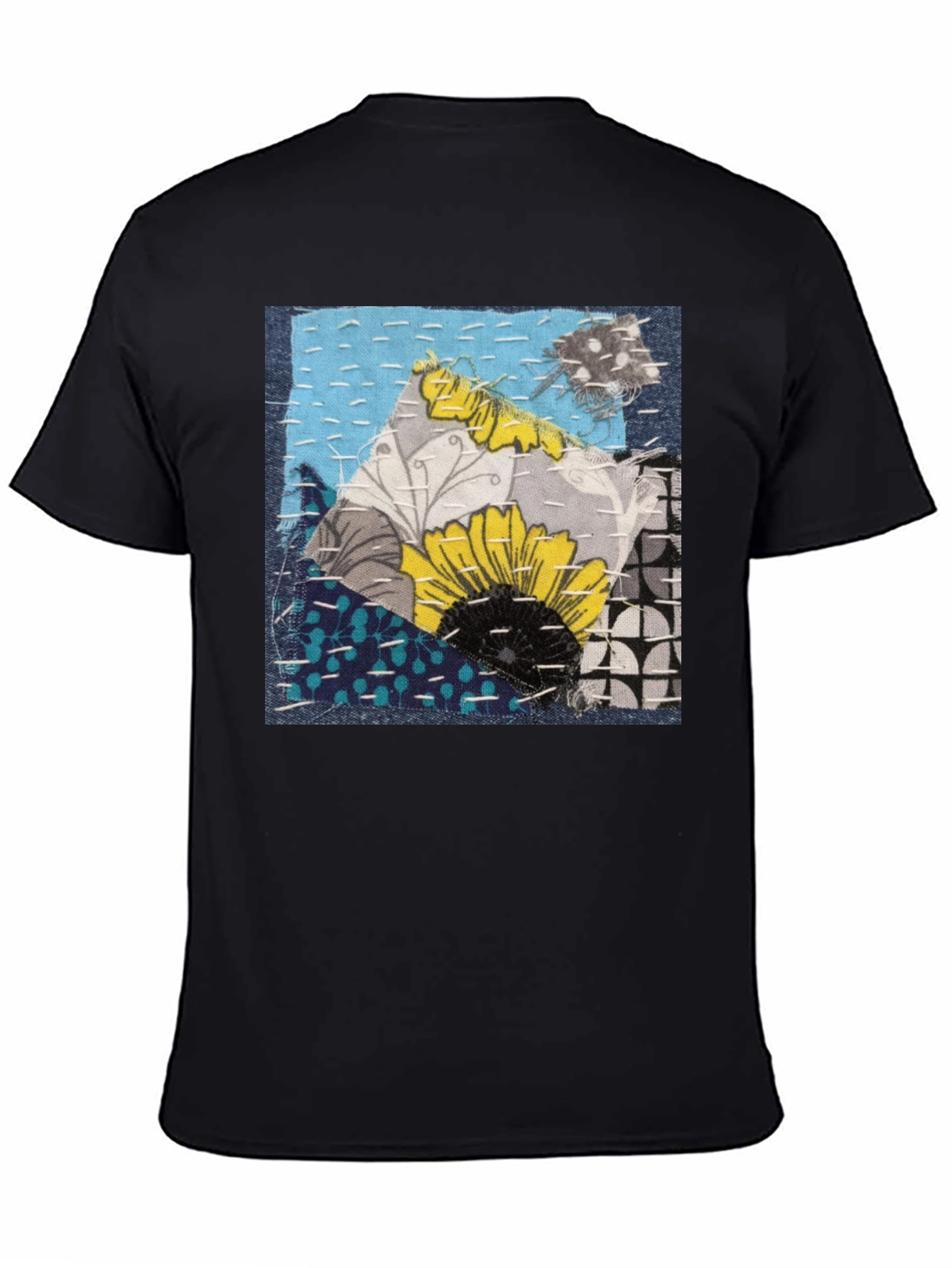 Sunflower Patchwork Graphic T-Shirt
