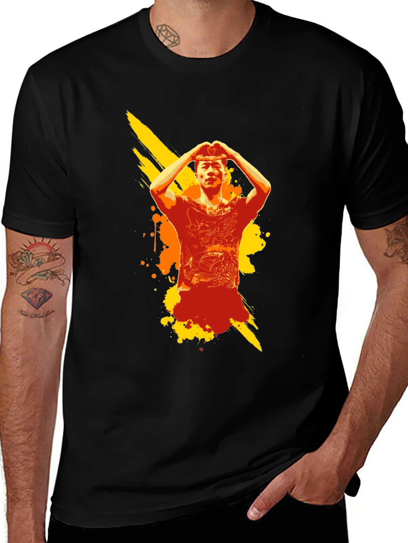 Urban Graphic Tee: Artistic Portrait