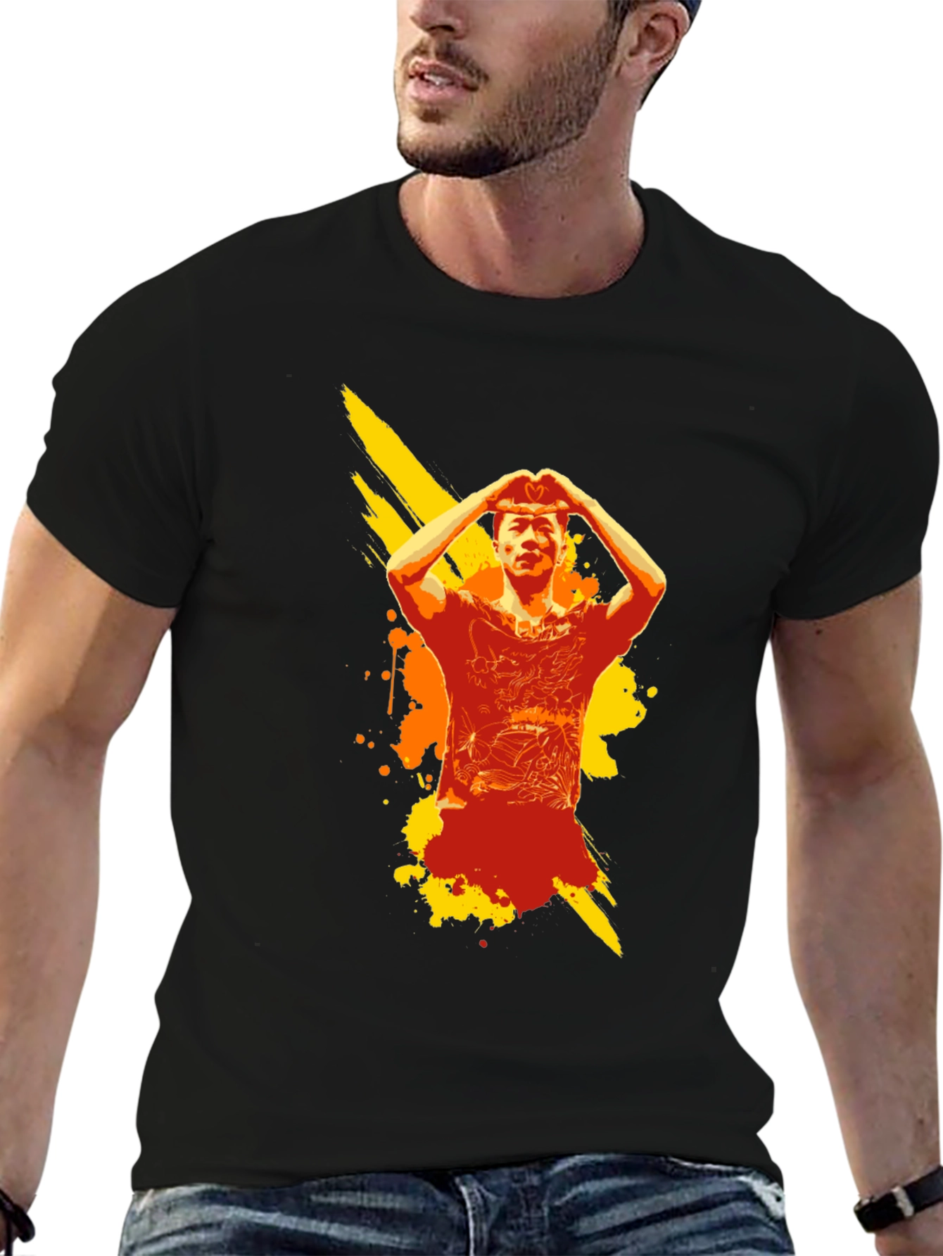 Urban Graphic Tee: Artistic Portrait