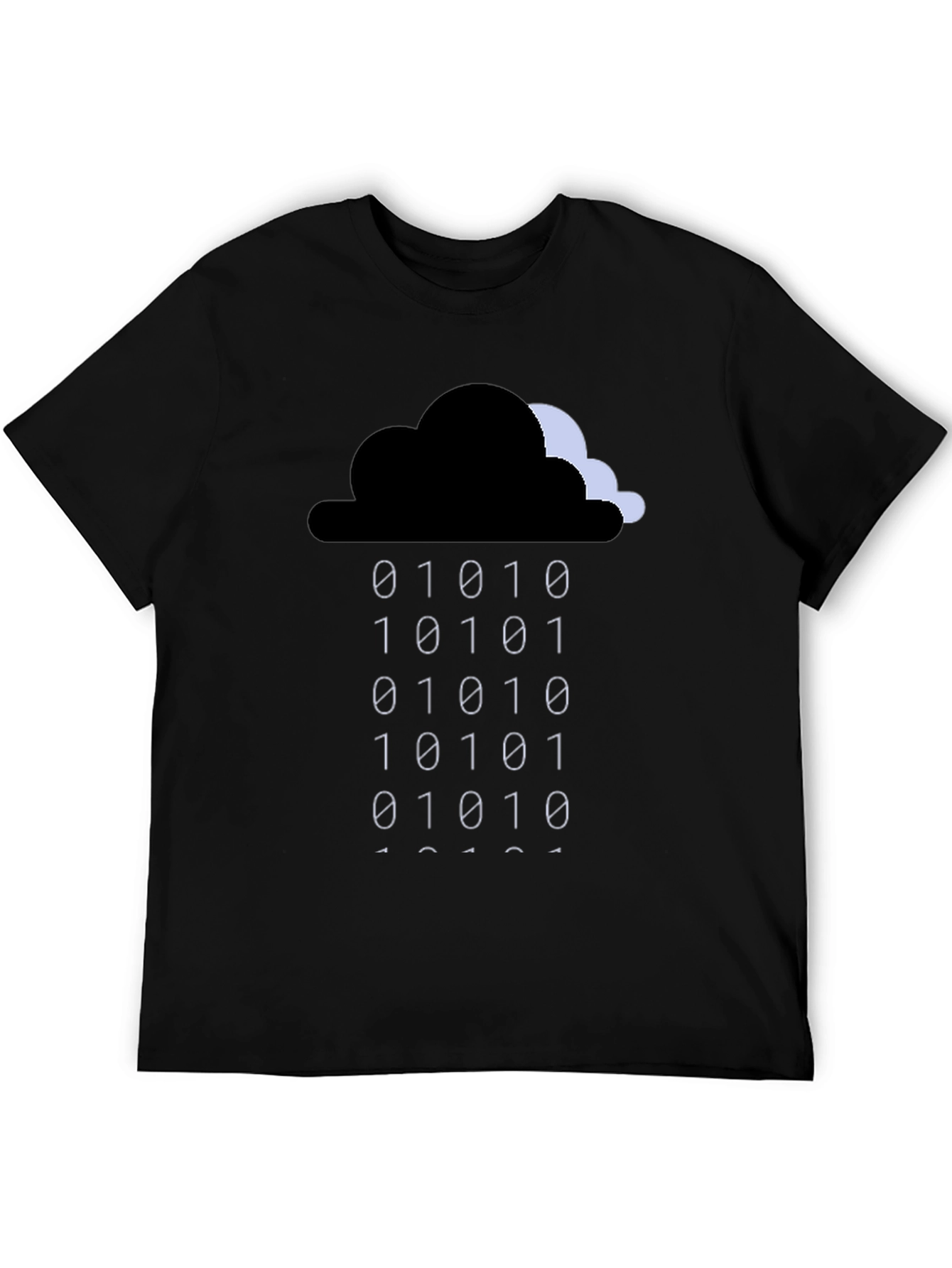 Binary Rain Cloud T-Shirt - Geeky Programmer Style