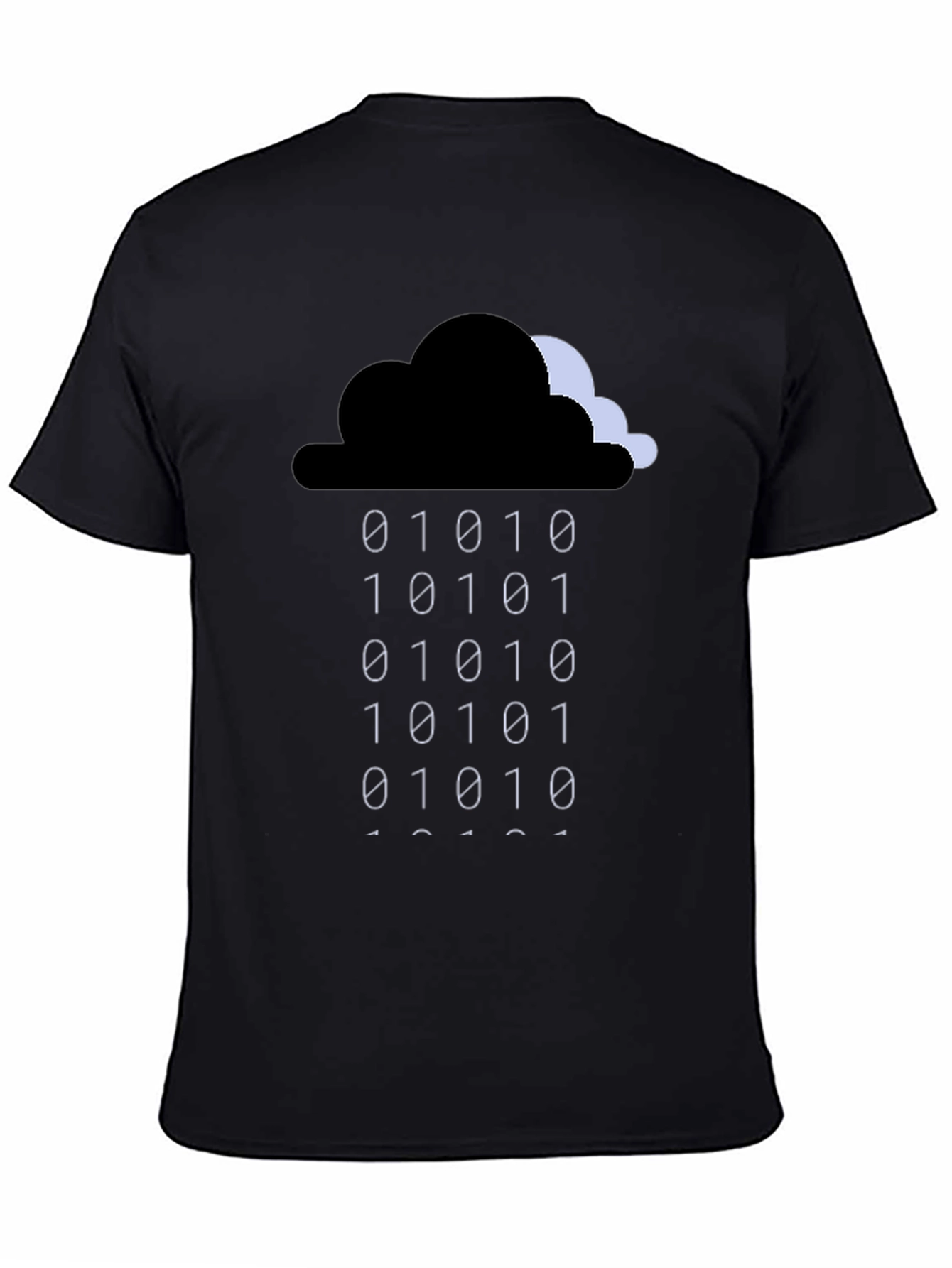 Binary Rain Cloud T-Shirt - Geeky Programmer Style