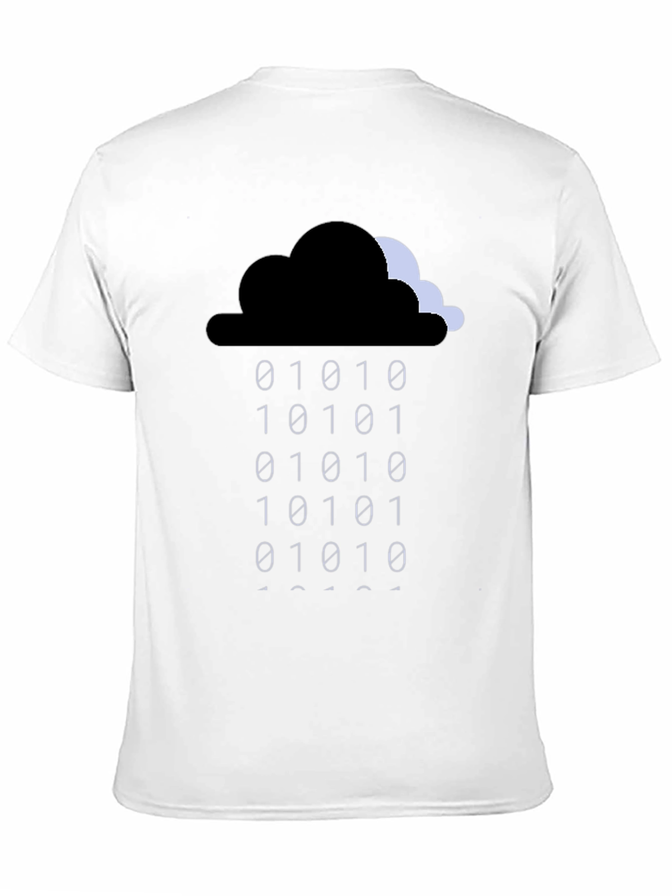 Binary Rain Cloud T-Shirt - Geeky Programmer Style