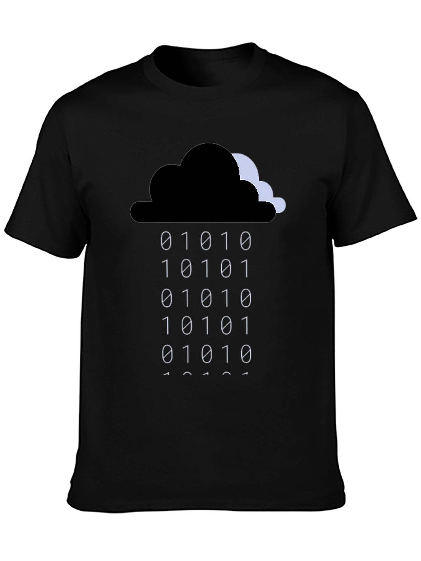 Binary Rain Cloud T-Shirt - Geeky Programmer Style