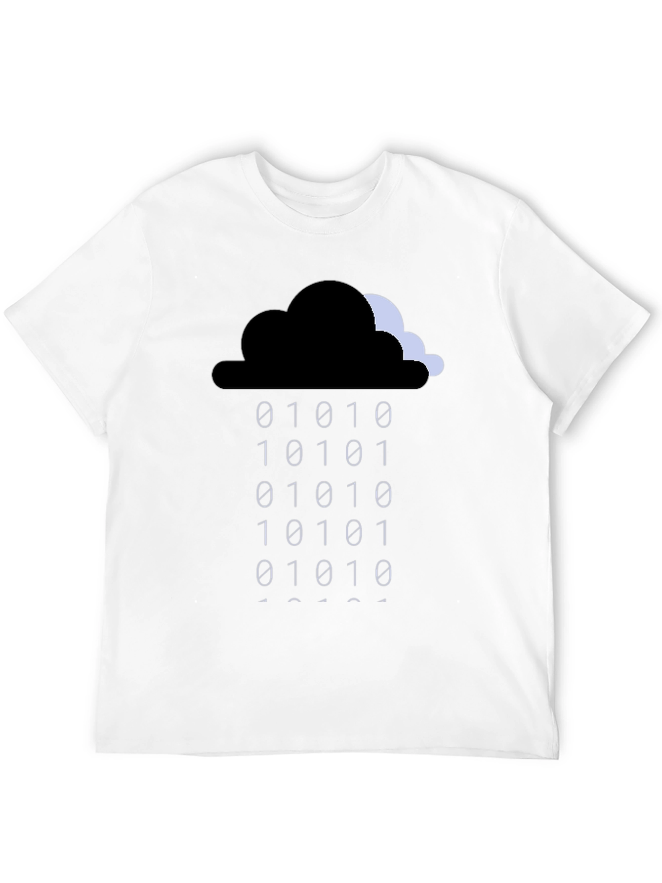 Binary Rain Cloud T-Shirt - Geeky Programmer Style